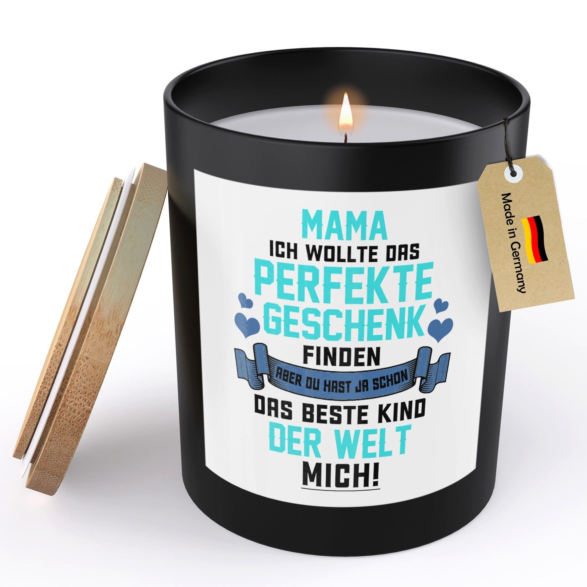 22Feels Duftkerze Deko Mama Geschenk Mutter Muttertag Geburtstag Weihnachten Frauen, MADE IN GERMANY, Europäisches Sojawachs, Handgegossen