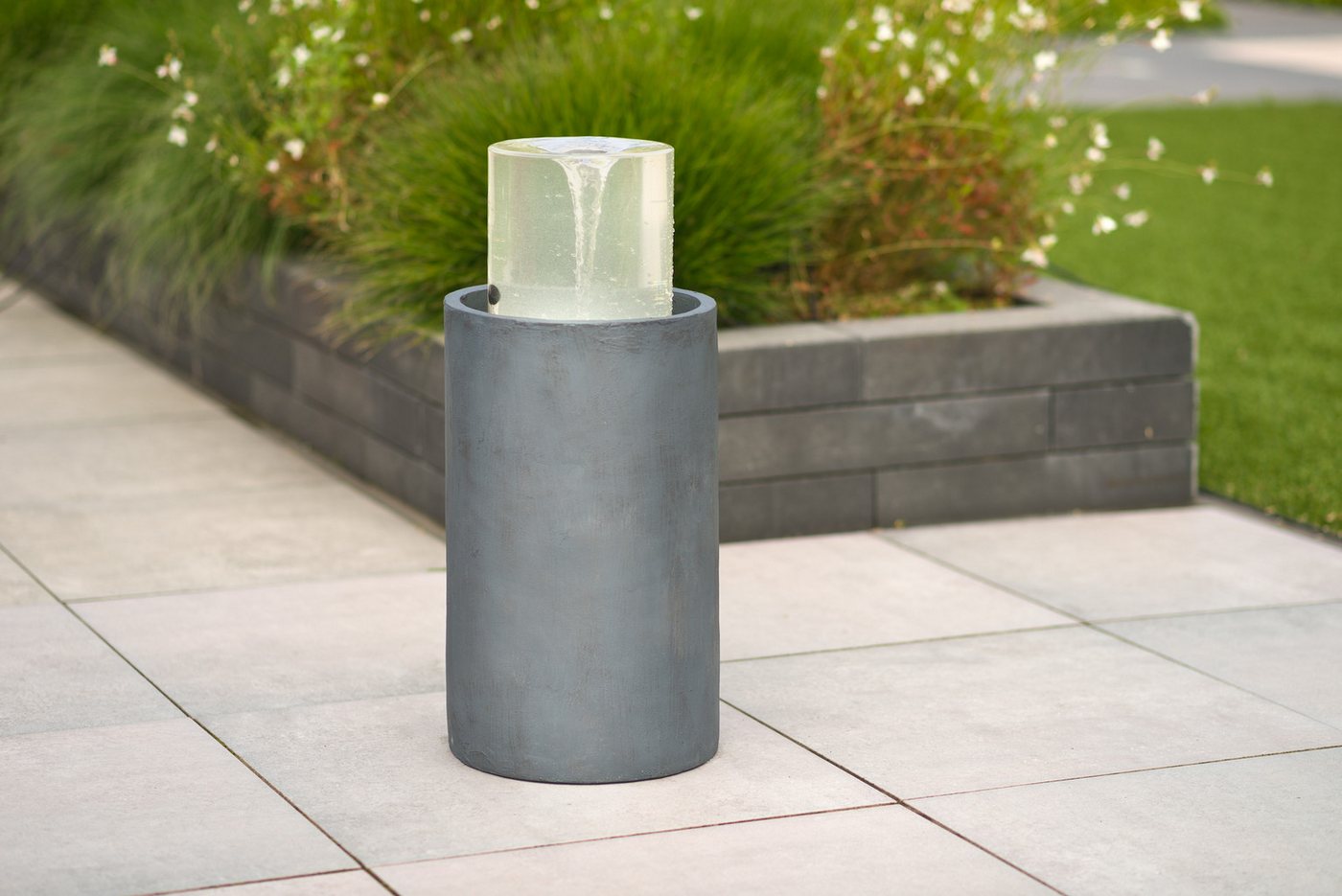 Thumbnail - AcquaArte Gartenbrunnen Wasserspiel SALEMI, Komplettset, mit Multi-Color-LED-Beleuchtung und Strudeleffekt