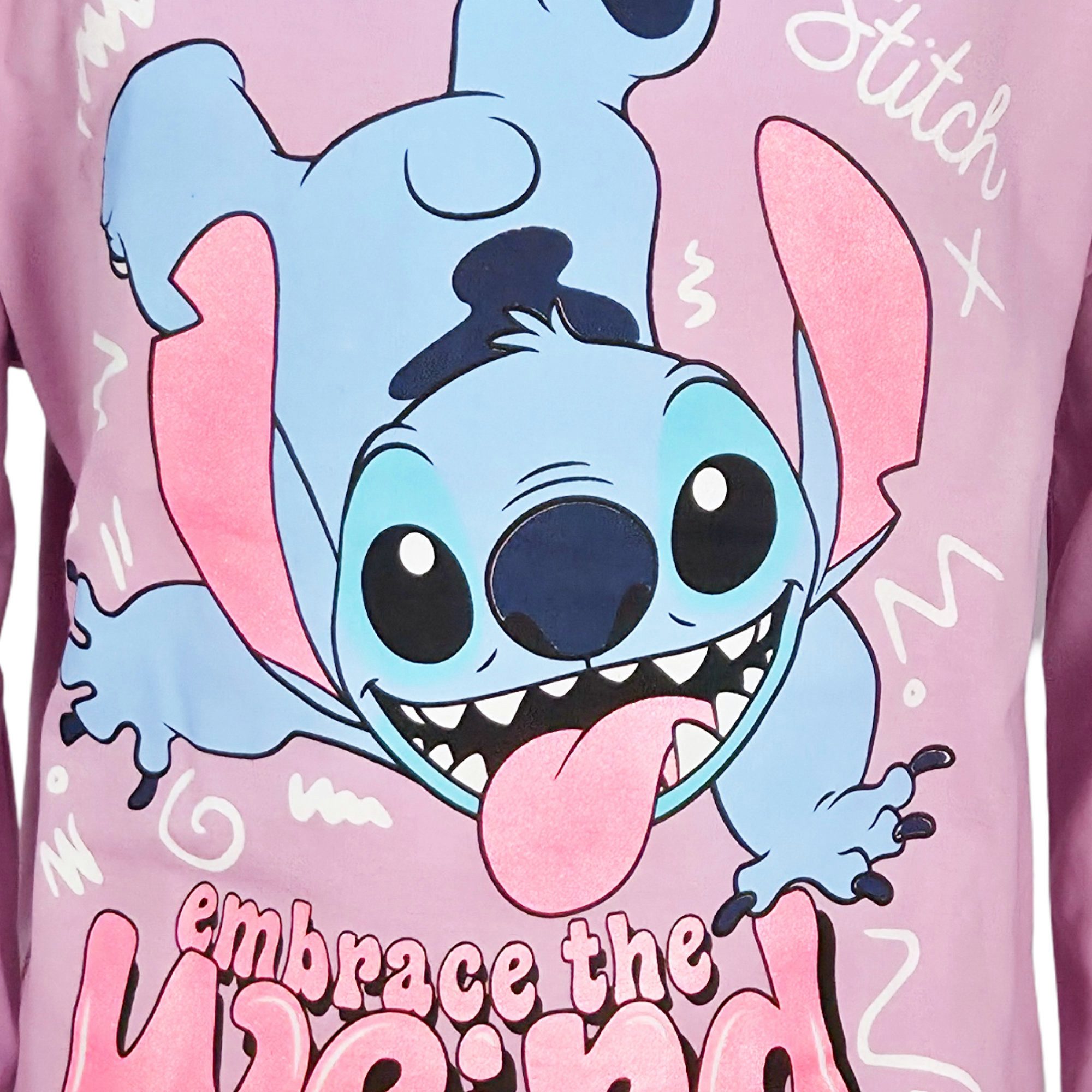 Disney Hoodie Disney Lilo u Stitch Mädchen Hoodie Kapuzenpullover Pullover 100% Baumwolle, Gr. 134 bis 176
