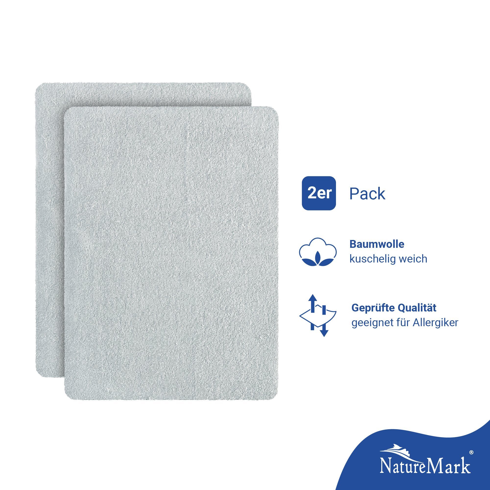 NatureMark Spannbettlaken Frottee Spannbettlaken, 80% Baumwolle günstig online kaufen