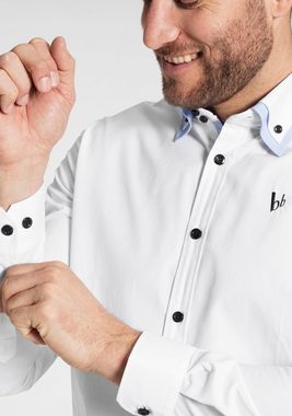 Bruno Banani Langarmhemd Button-down-Kragen, das perfekte Hemd für viele Anlässe