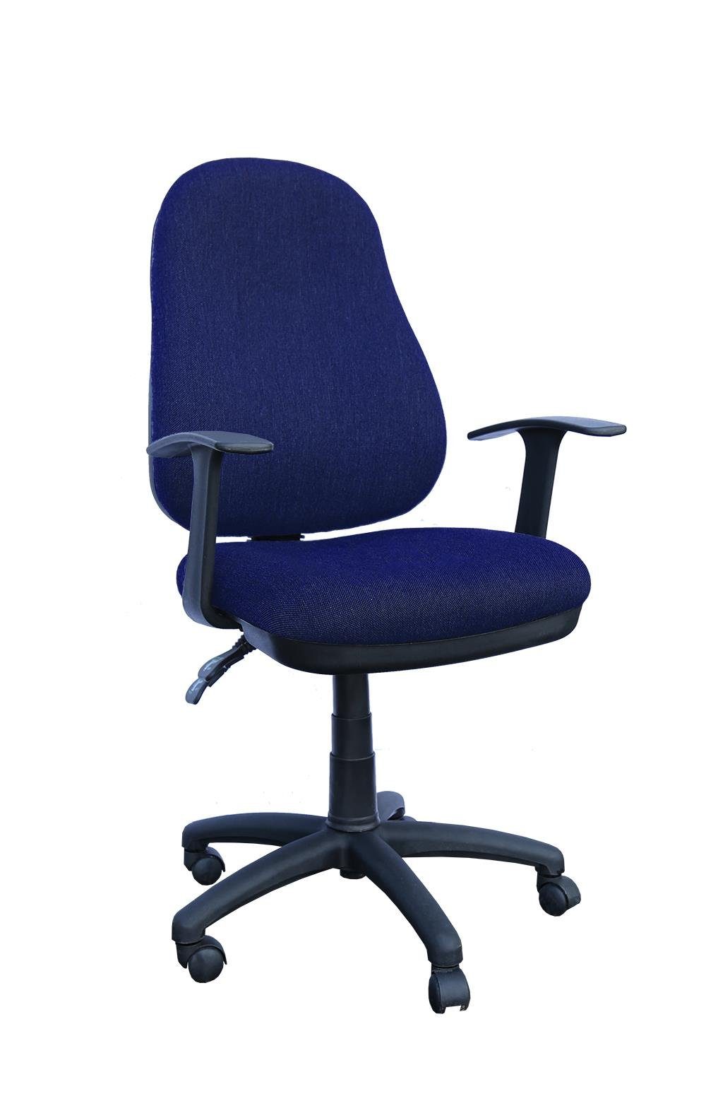 blau Steelboxx Bandscheibensitz Armlehnen) Drehstuhl (Bürodrehstuhl geformt mit ergonomisch Bürodrehstuhl