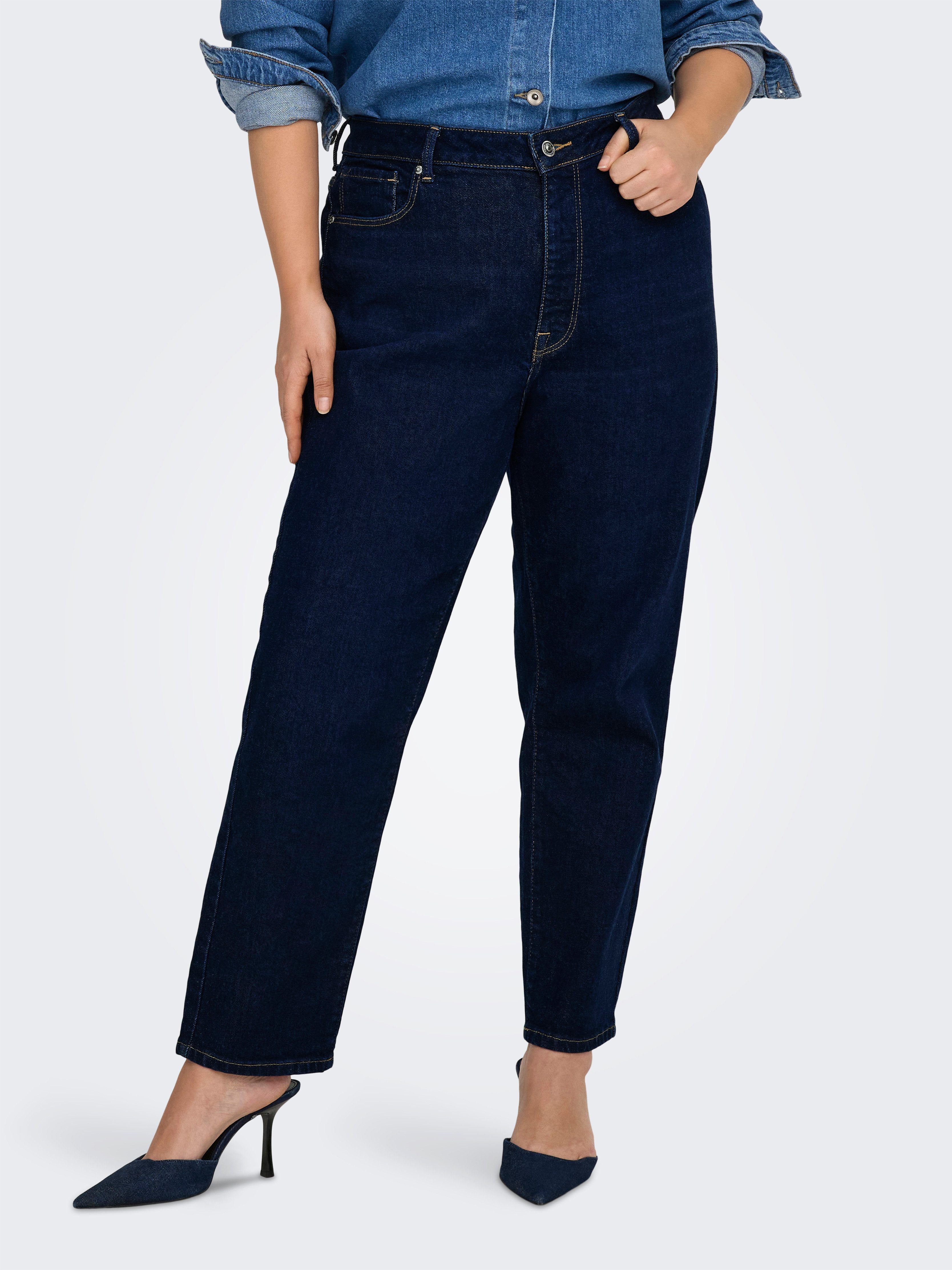ONLY CARMAKOMA Straight-Jeans CAREMILY ST HW STR ANK DNM TAI0045 NOOS