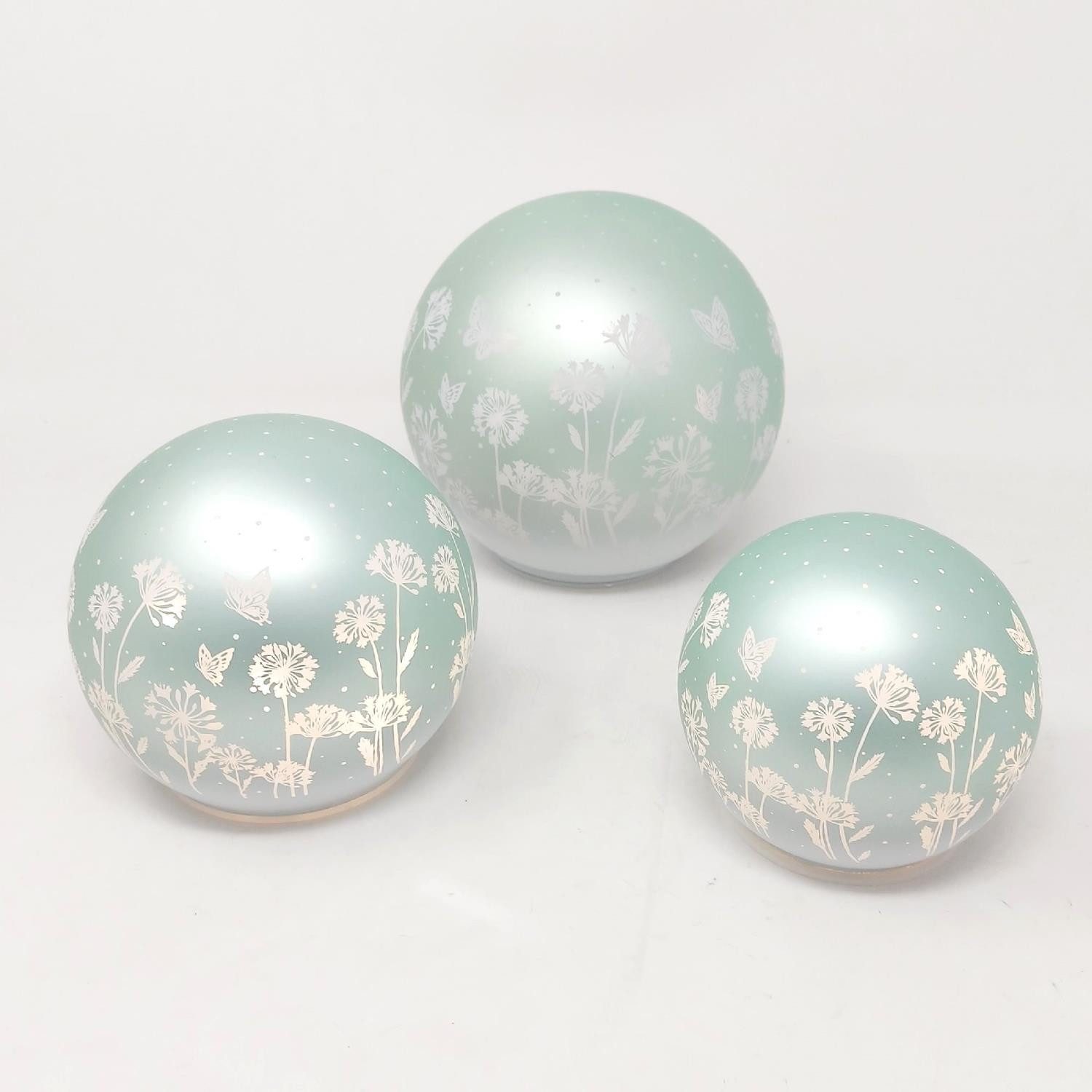 formano Kugelleuchte Blumenwiese, Mit Timerfunktion, Grün, Motiv: Blumenwiese