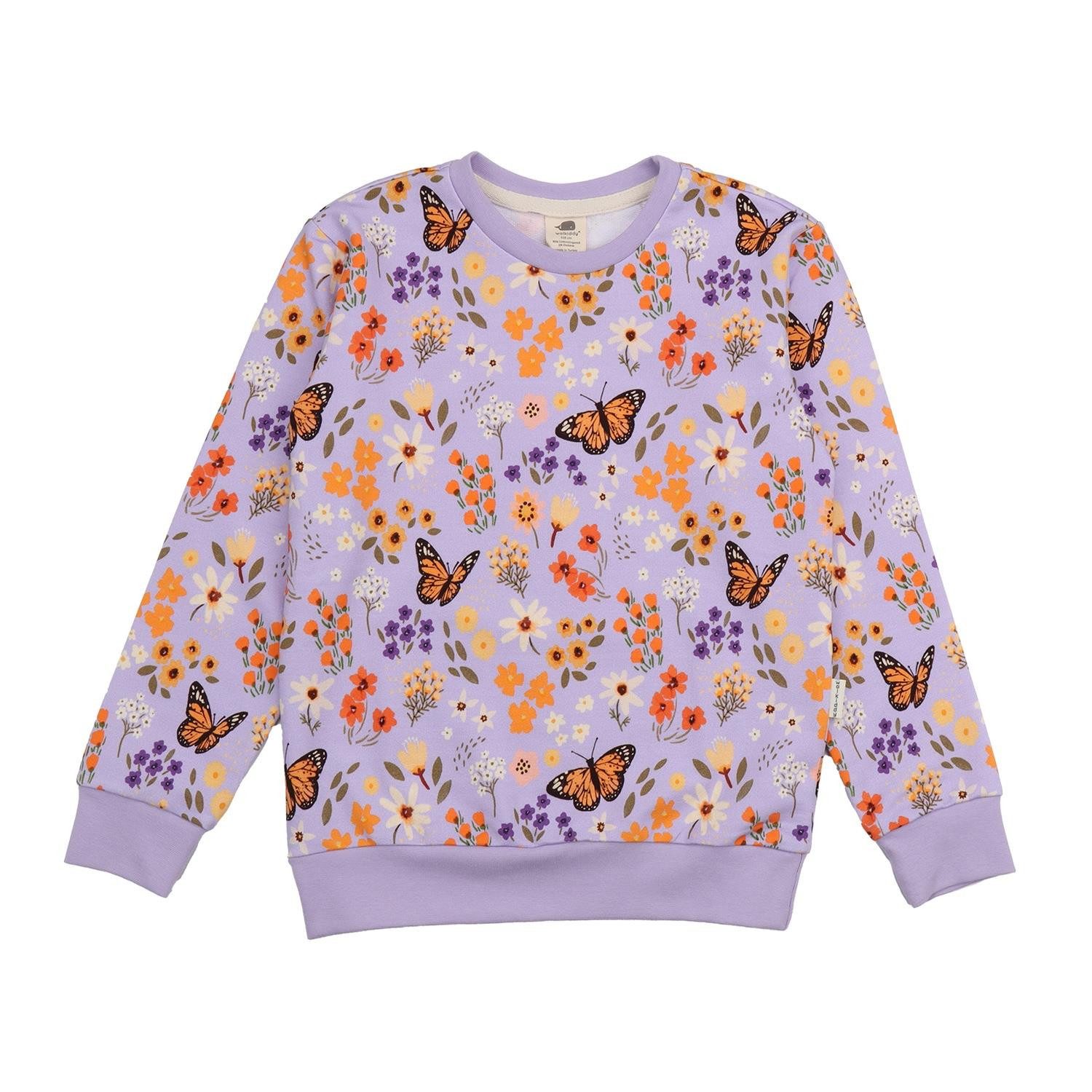 Sweatshirt Sweatshirt mit Schmetterlingsmotiv aus Bio-Baumwolle