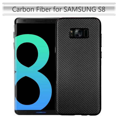 CoverKingz Handyhülle Hülle für Samsung Galaxy S8 Handyhülle Silikon Case Cover Carbon, Carbon Look