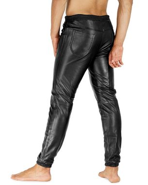 BOCKLE Lederhose Bockle® The BOYJOG Leder Joggers Lamm Leder Jogginghose