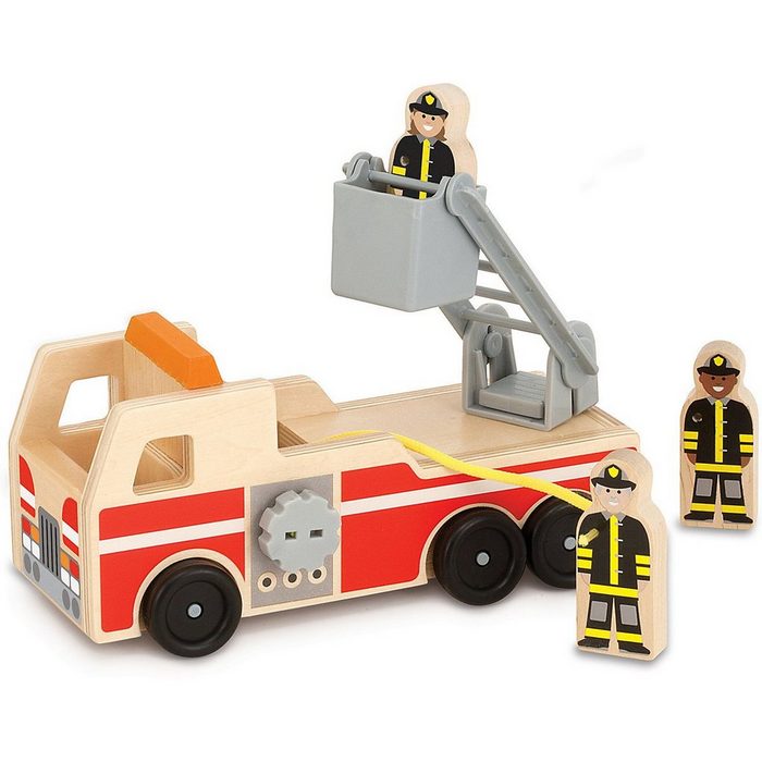 Melissa & Doug Spielzeug-Auto Feuerwehrfahrzeug aus Holz