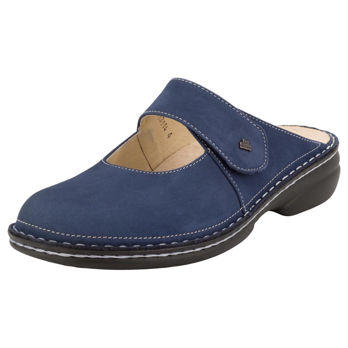 Finn Comfort STANFORD Pantolette (1-tlg) Pantoletten - Verstellbarer Klettverschluss für sicheren Halt
