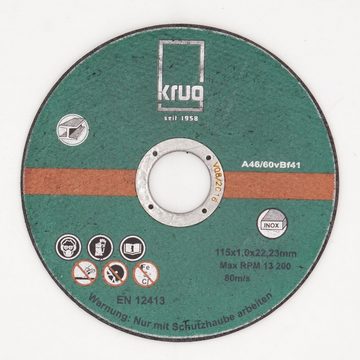 Fritz Krug Trennscheiben 200 Stück Inox Trennscheiben 115x 1,0 mm + Makita Entfernungsmes