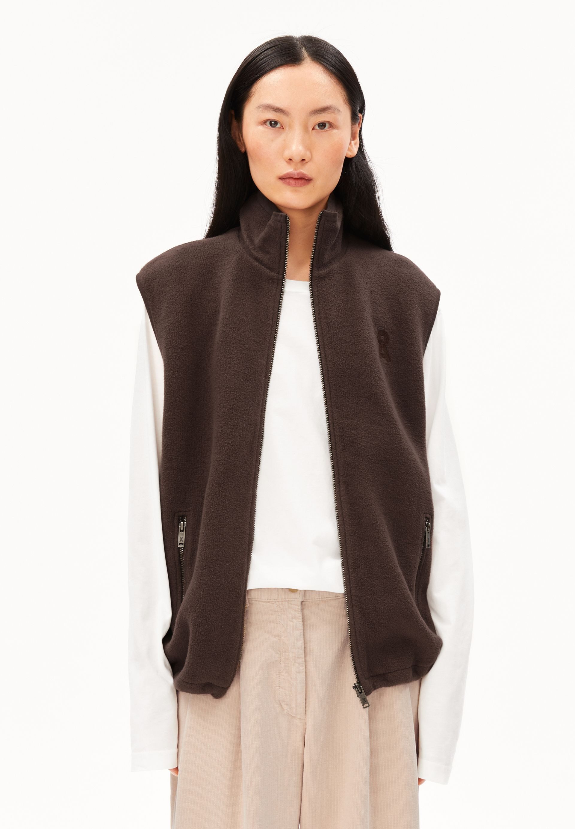 Armedangels Fleeceweste COTTON FLEECE Weste aus Bio-Baumwolle