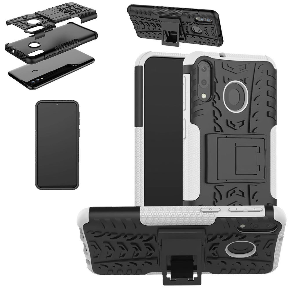 Wigento Smartphone-Hülle »Für Huawei P30 Lite / P30 Lite 2020 New Edition  Hybrid 2teilig Outdoor Etuis Tasche Hülle Cover Schutz Case Weiß« online  kaufen | OTTO