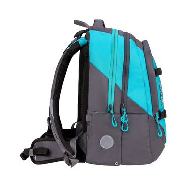 Wave Rucksack Rucksack Prime Tasche Schulrucksack "Grey Lagoon" Kinder Ranzen