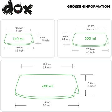 DDOXX Antischlingnapf Antischlingnapf für Hunde & Katzen, rutschfest, Langlebig,Robust,Rutschfest