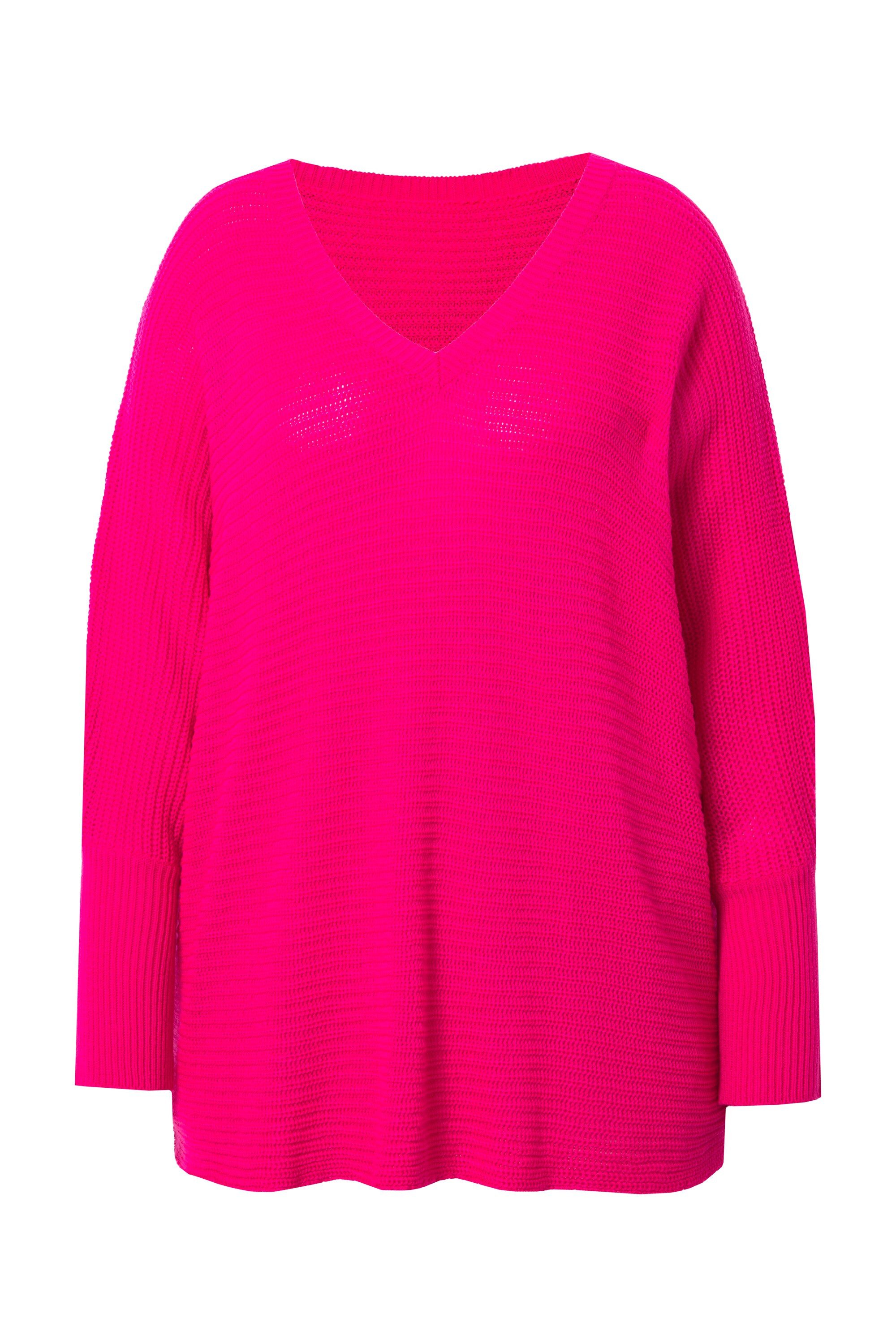 MIAMODA Strickpullover Pullover Poncho-Look V-Ausschnitt günstig online kaufen