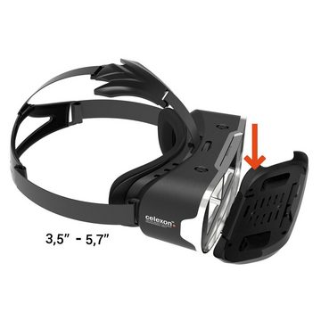 Celexon Professional - 3D Virtual Reality Brille VRG 2 Virtual-Reality-Headset (Passiv, Pupillen- / Sehstärkeneinstellung, für Smartphones von 3,5” bis 5,7)
