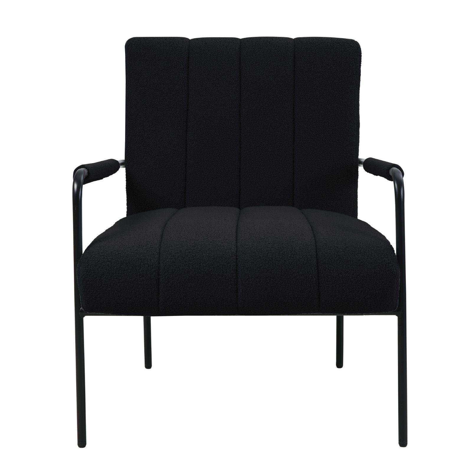 SVITA Loungesessel KYLE, Loungestuhl, Teddy-Boucle, Schwarz günstig online kaufen