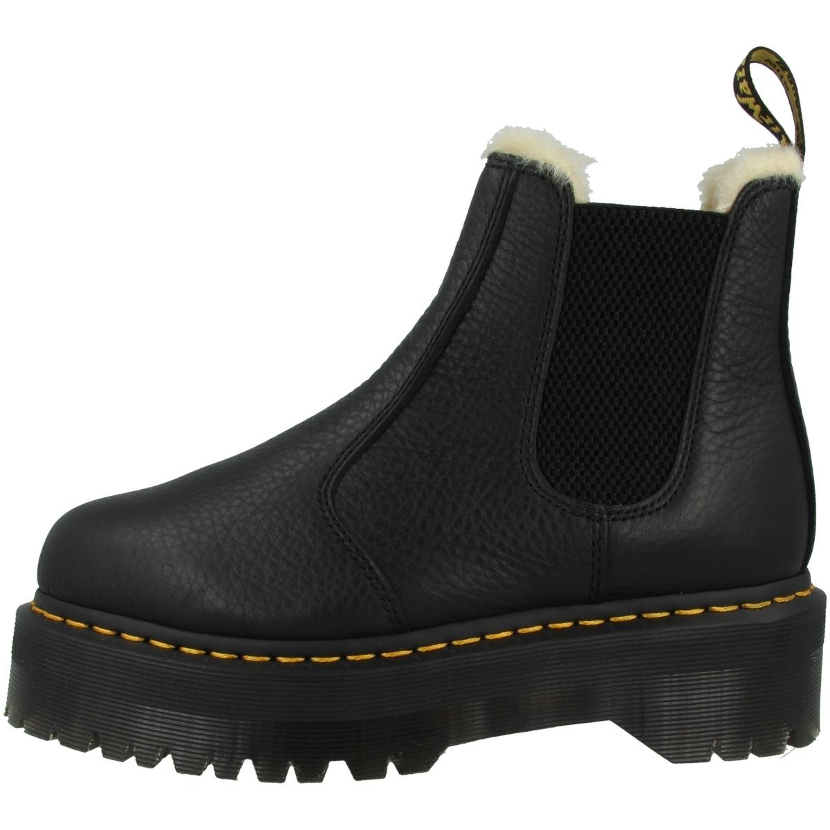 DR. MARTENS 2976 Quad Fur Lined Plateau Damen Chelseaboots Stiefeletten, Stiefel, Winterstiefel, Winterboots, Schneestiefel