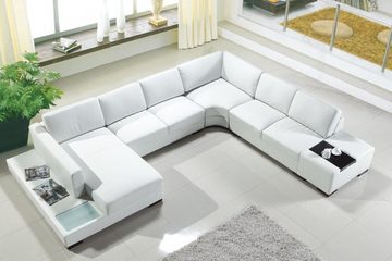 JVmoebel Ecksofa Weiß Ecksofa U-Form Luxus Stil Modern Wohnzimmer Sofa SOFORT, 1 Teile, Made in Europa