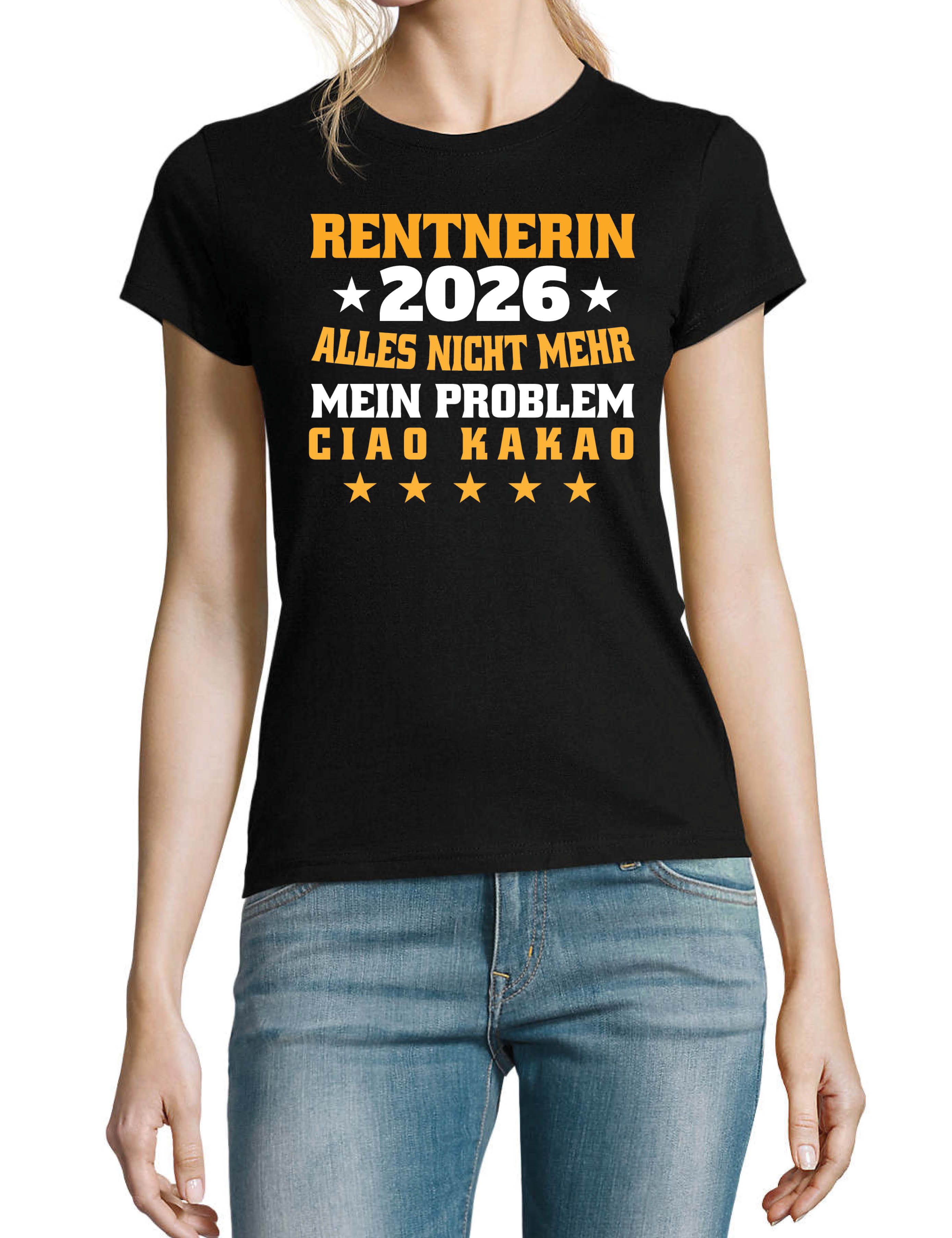 Youth Designz Print-Shirt Damen T-shirt Rentnerin 2026 Aufdruck lustig Geschenk Statement mit lustigen Print für Frauen
