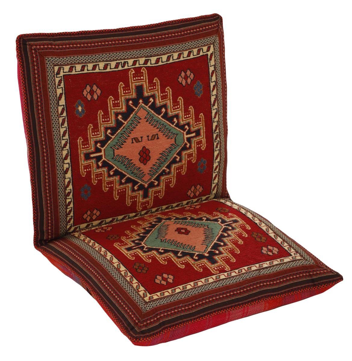 Orientteppich Seat Cushion 61x109 Handgeknüpfter Orientteppich / Perserteppich, Nain Trading, rechteckig, Höhe: 3 mm