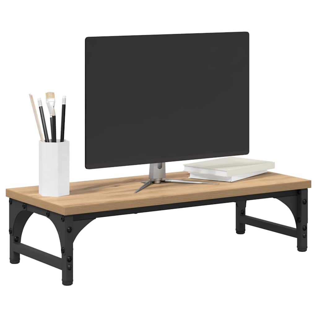 vidaXL Monitor-Halterung Monitor Halterung Artisan-Eiche 55 x 23 x 14 cm Holzwerkstoff, (1-tlg)
