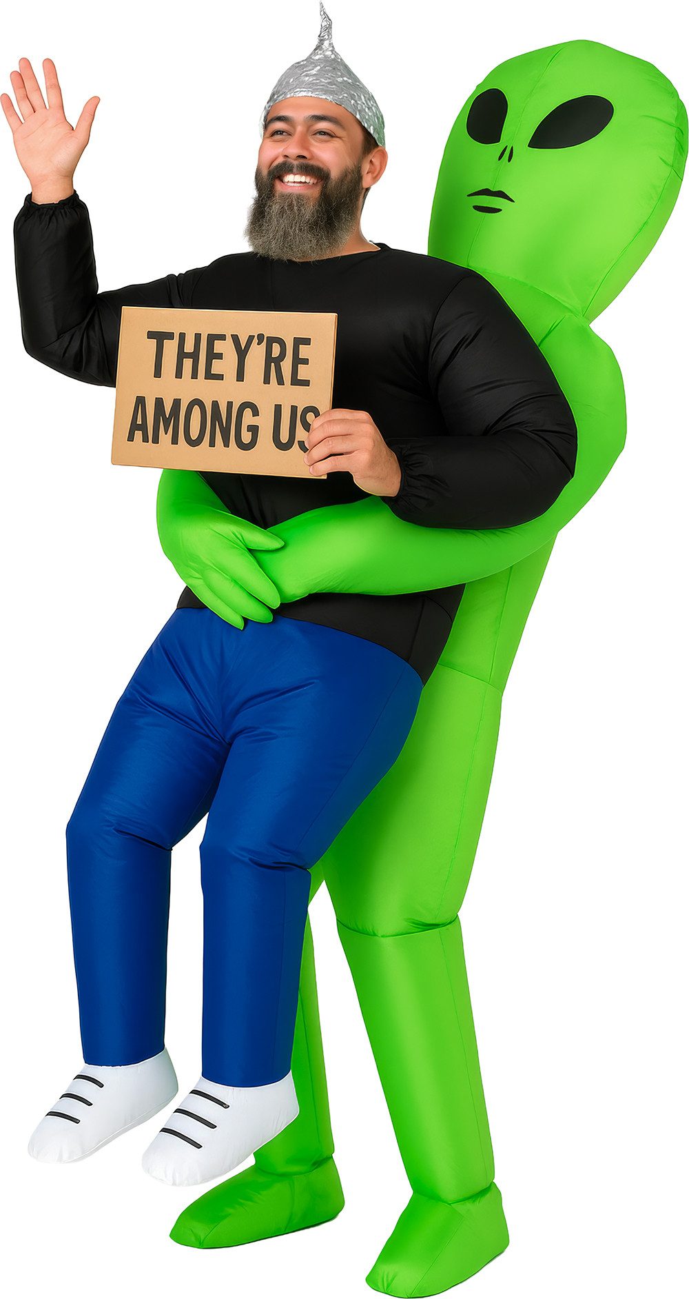 Fiestas Guirca Kostüm Aufblasbares Alien Kostüm für Erwachsene, Einheit