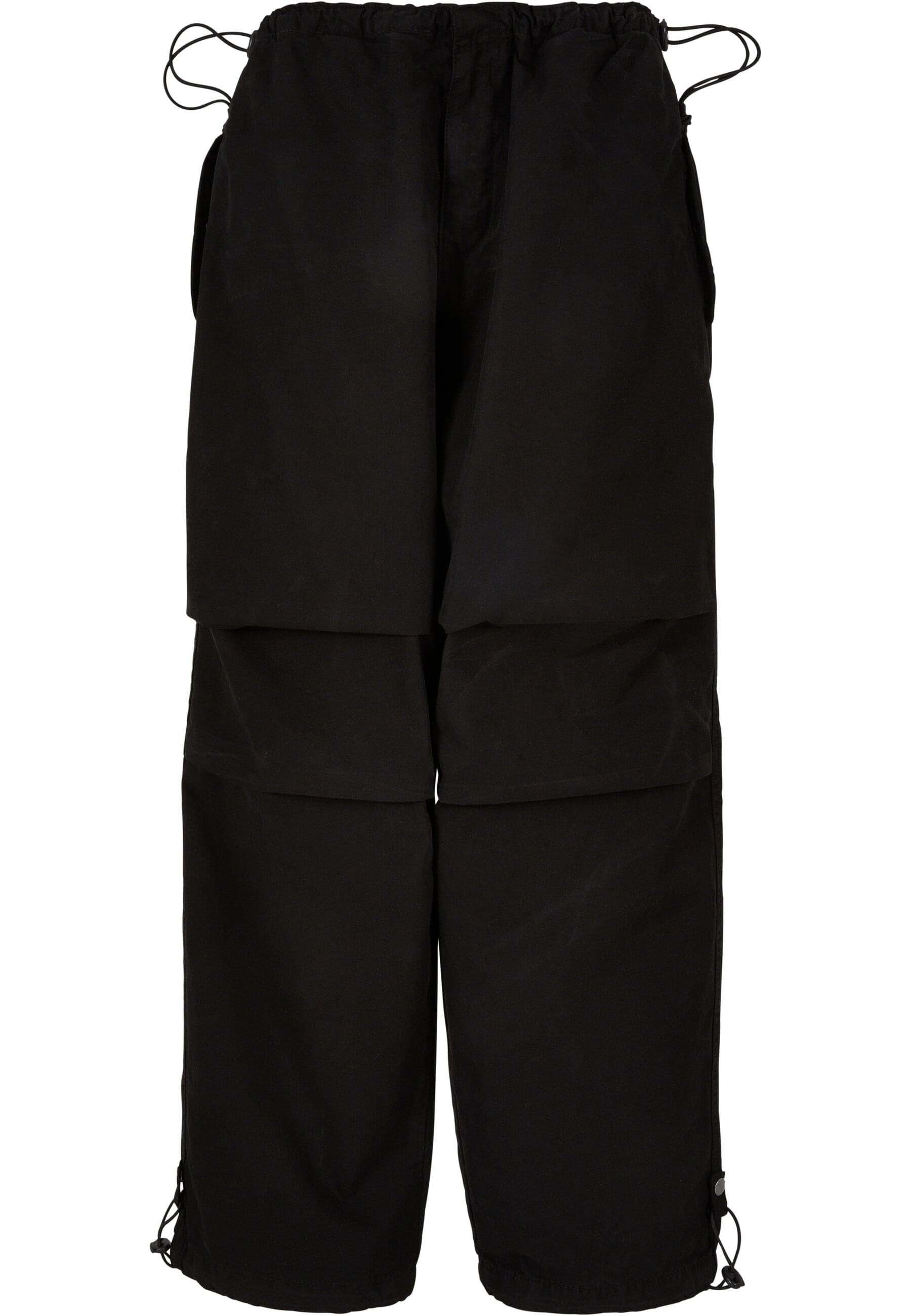 URBAN CLASSICS Jerseyhose Parachute black Pants (1-tlg) Damen Ladies Cotton