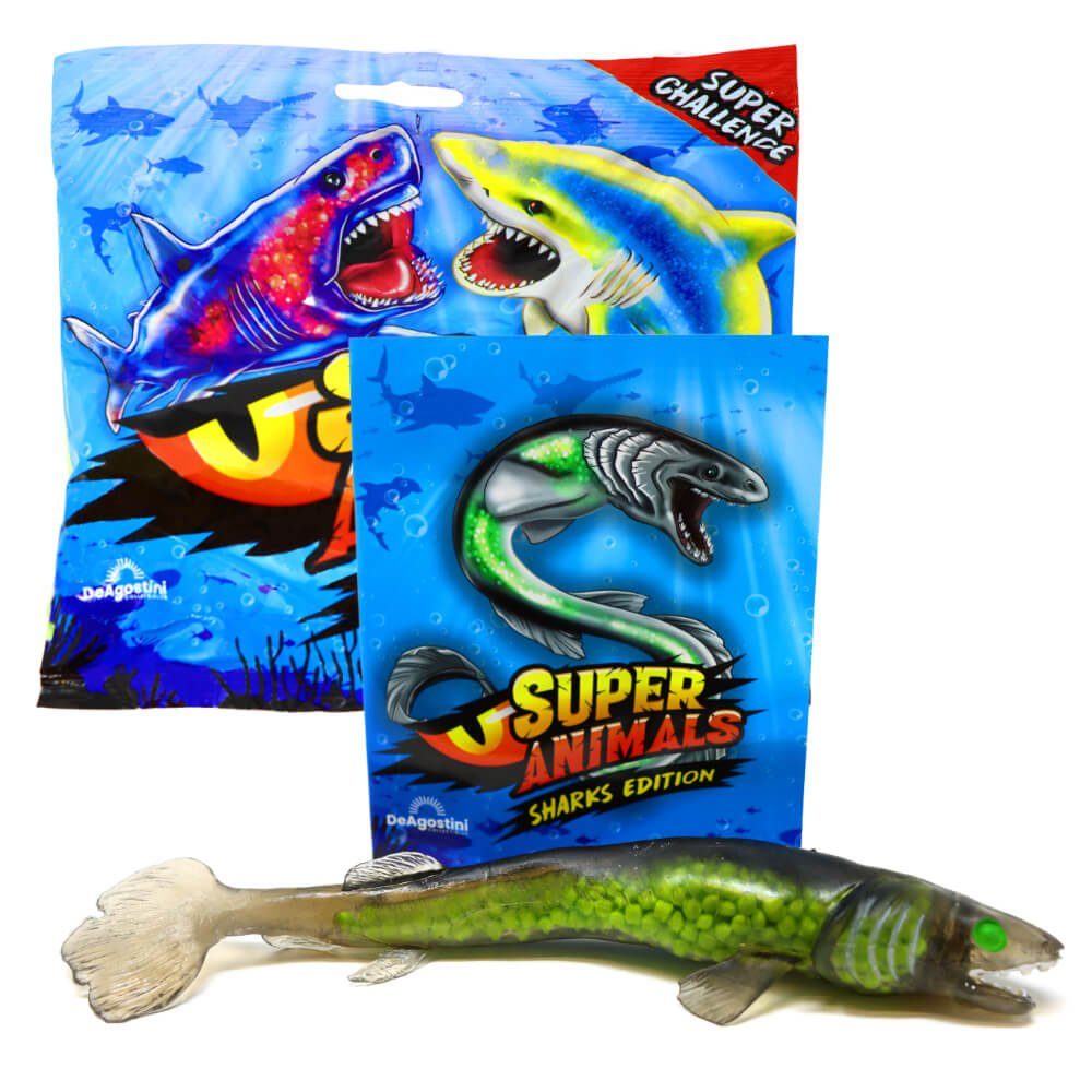 DeAgostini Sammelfigur DeAgostini Super Animals - Sharks Edition - Sammelfigur Hai - Figur, Super Animals - Sharks Sammelfigur - Figur 1. Kragenhai (Crunchy)