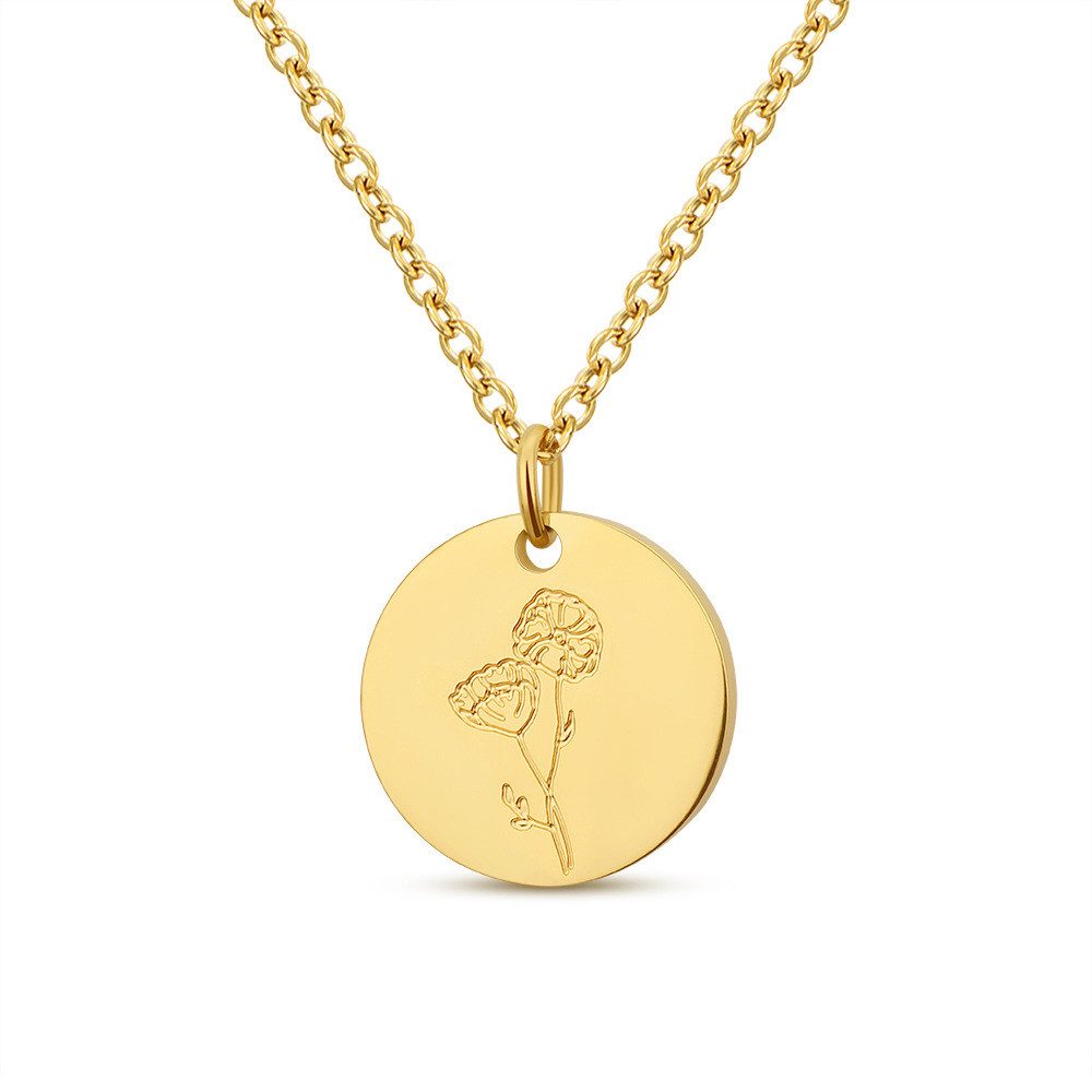 The Beauty House Edelstahlkette Geburtsblumen Halskette günstig online kaufen