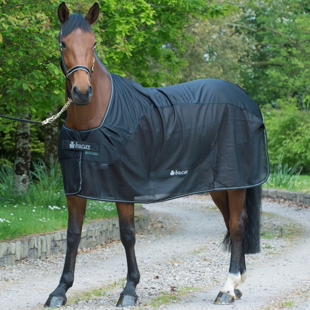 Bucas Pferde-Abschwitzdecke Bucas Competition Cooler - black/silver