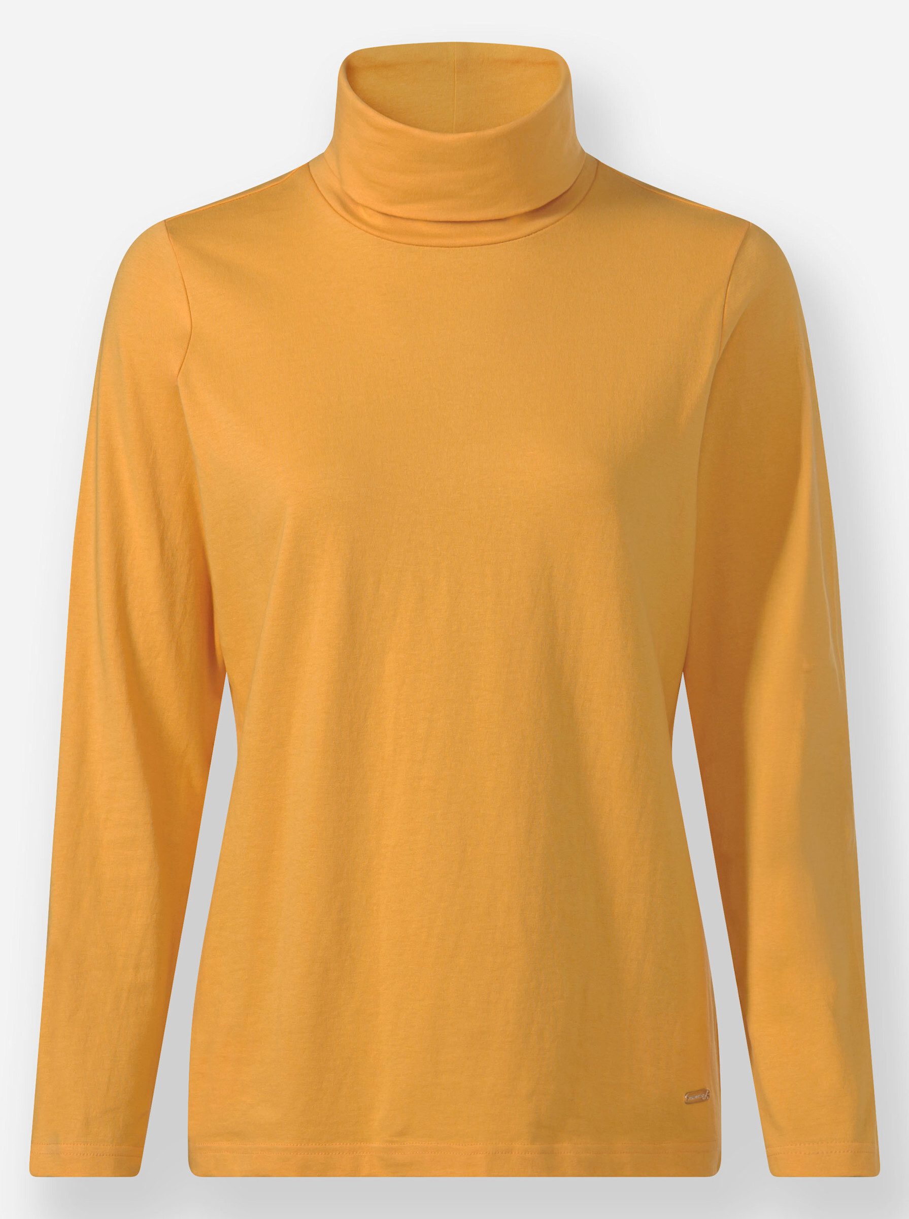 T-Shirt Rollkragen-Shirt Langarm