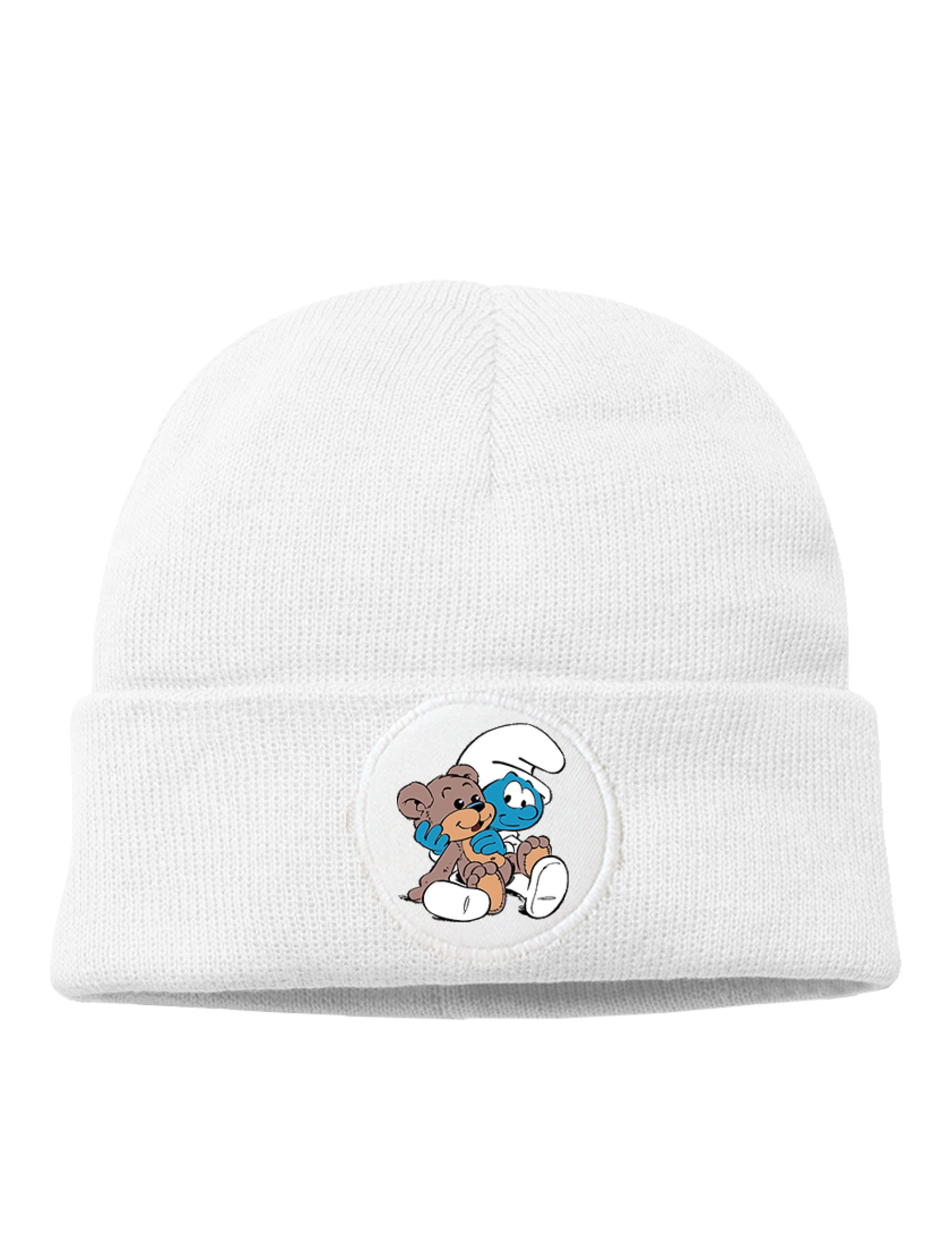 Youth Designz Beanie Damen Baby Schlumpf Beanie Mütze Wintermütze für Frauen mit Retro Fun Print als Statement Geschenk