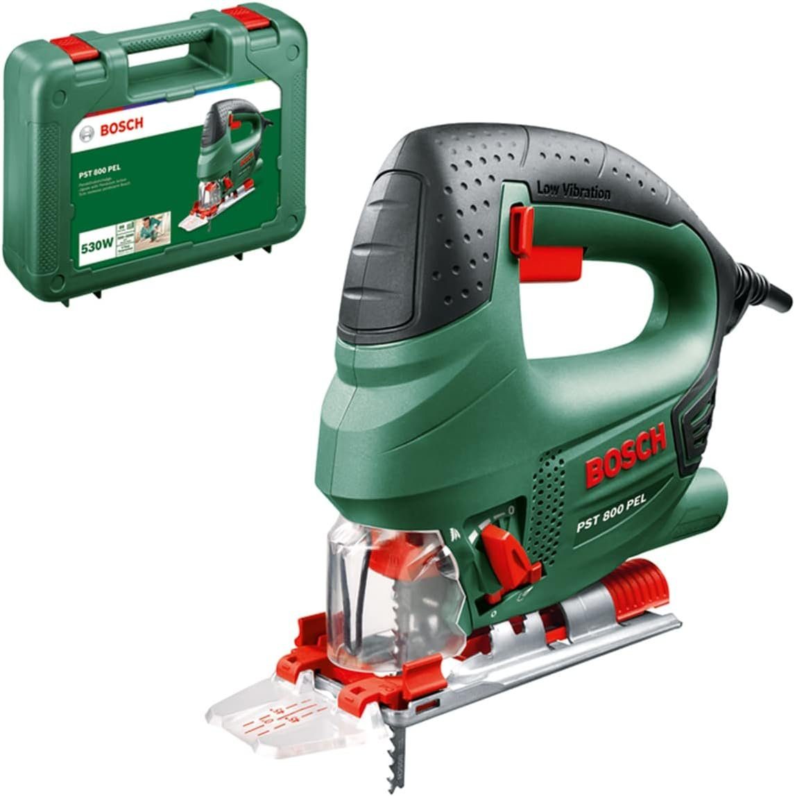 Bosch Professional Stichsäge PST 800 PEL, Im Koffer, Leistungsstarker 530-W-Motor