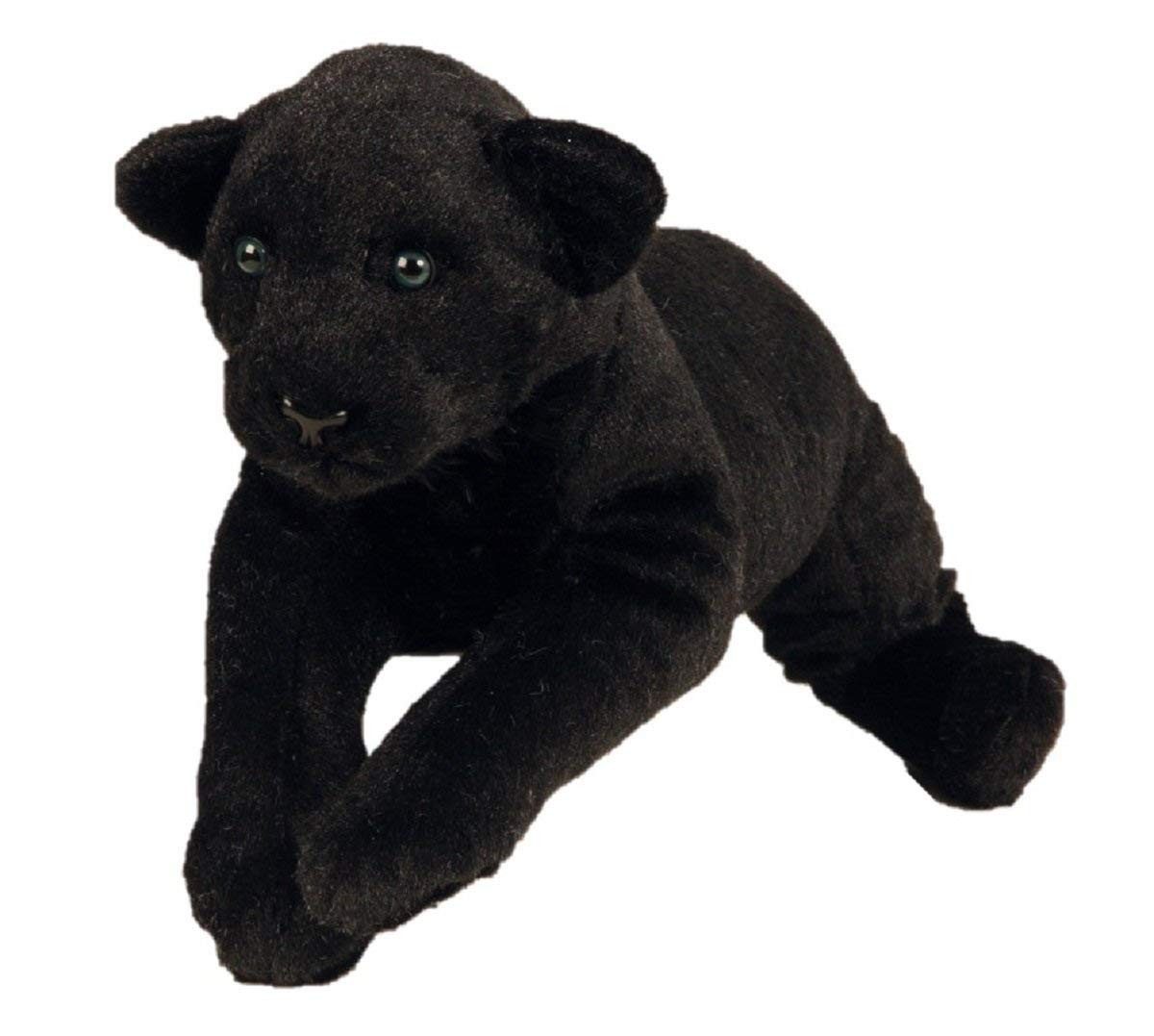 Geschenkestadl Kuscheltier Schwarzer Panther – Elegantes Kuscheltier im Wildlife-Stil (Plüschtier), Wildlife-Design Formstabiler Kopf weicher Körper schwarze Felloptik