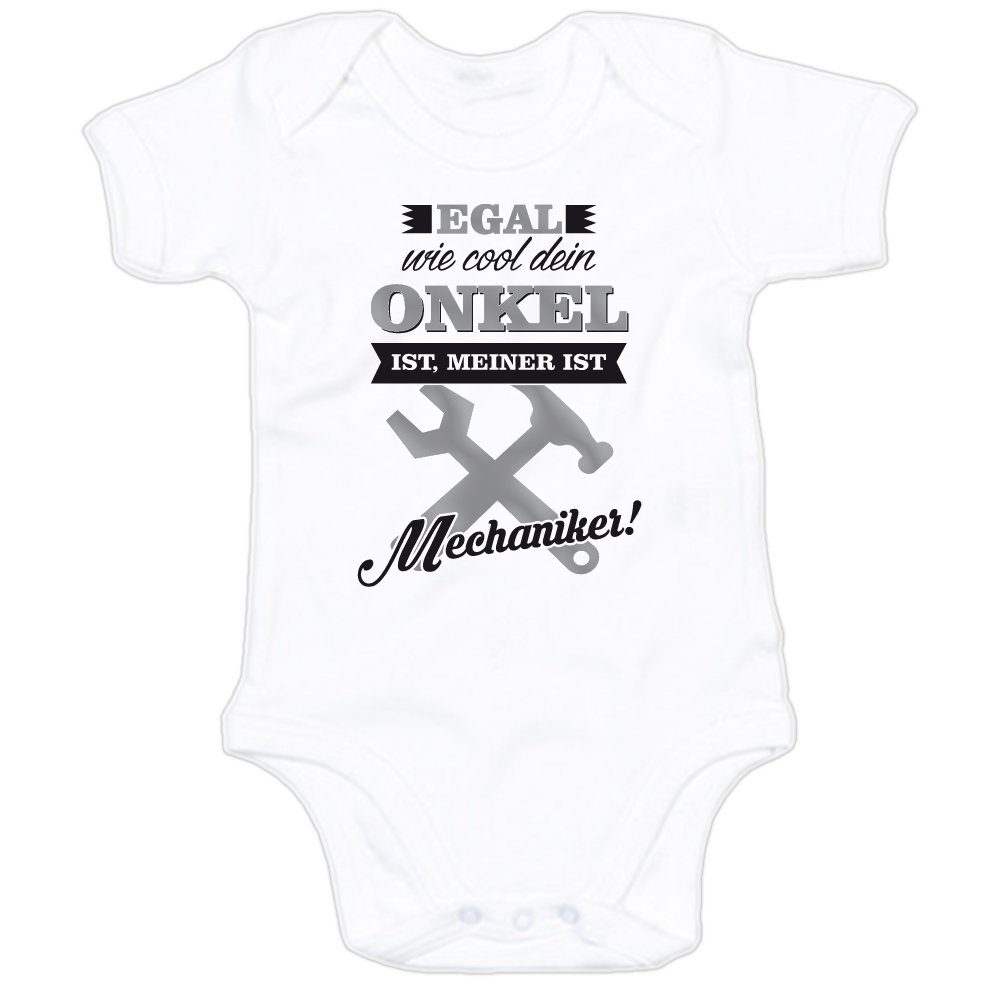 Ggraphics Kurzarmbody Baby Body Egal wie cool dein Onkel ist, meiner
