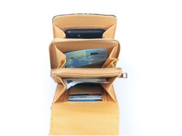 LK Trend & Style Umhängetasche aus Naturkork mit Reißverschluss und Handyfach (Geld- Ausweis- Karten -Handy hat alles Platz), stilvolle Alternative zu Leder