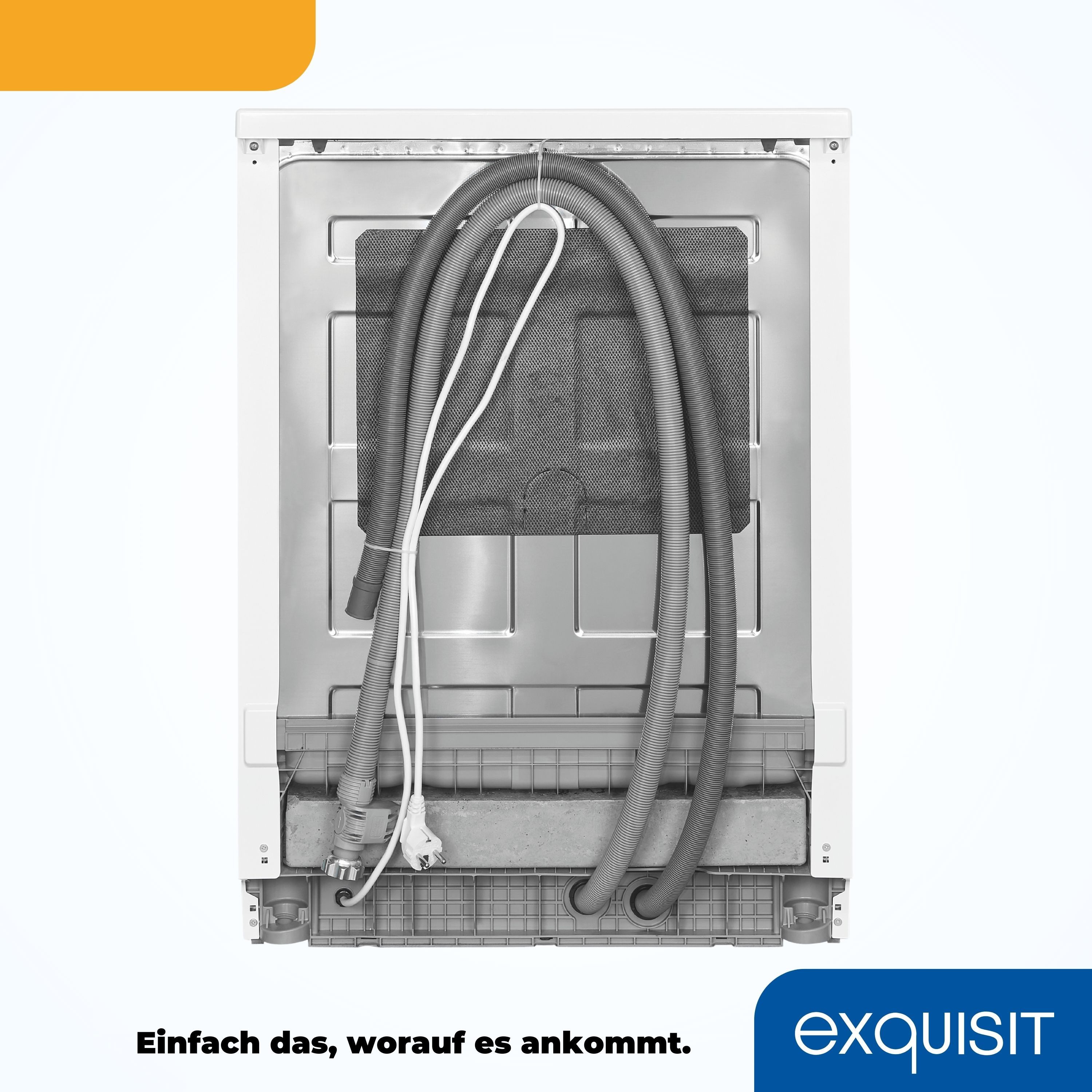 exquisit Standgeschirrspüler GSP6312-030D weiss, 12 Maßgedecke, Stand-/Unterbaugerät, 12 Maßgedecke – 6 Programme mit LED & Timer – Bild 5 von 5