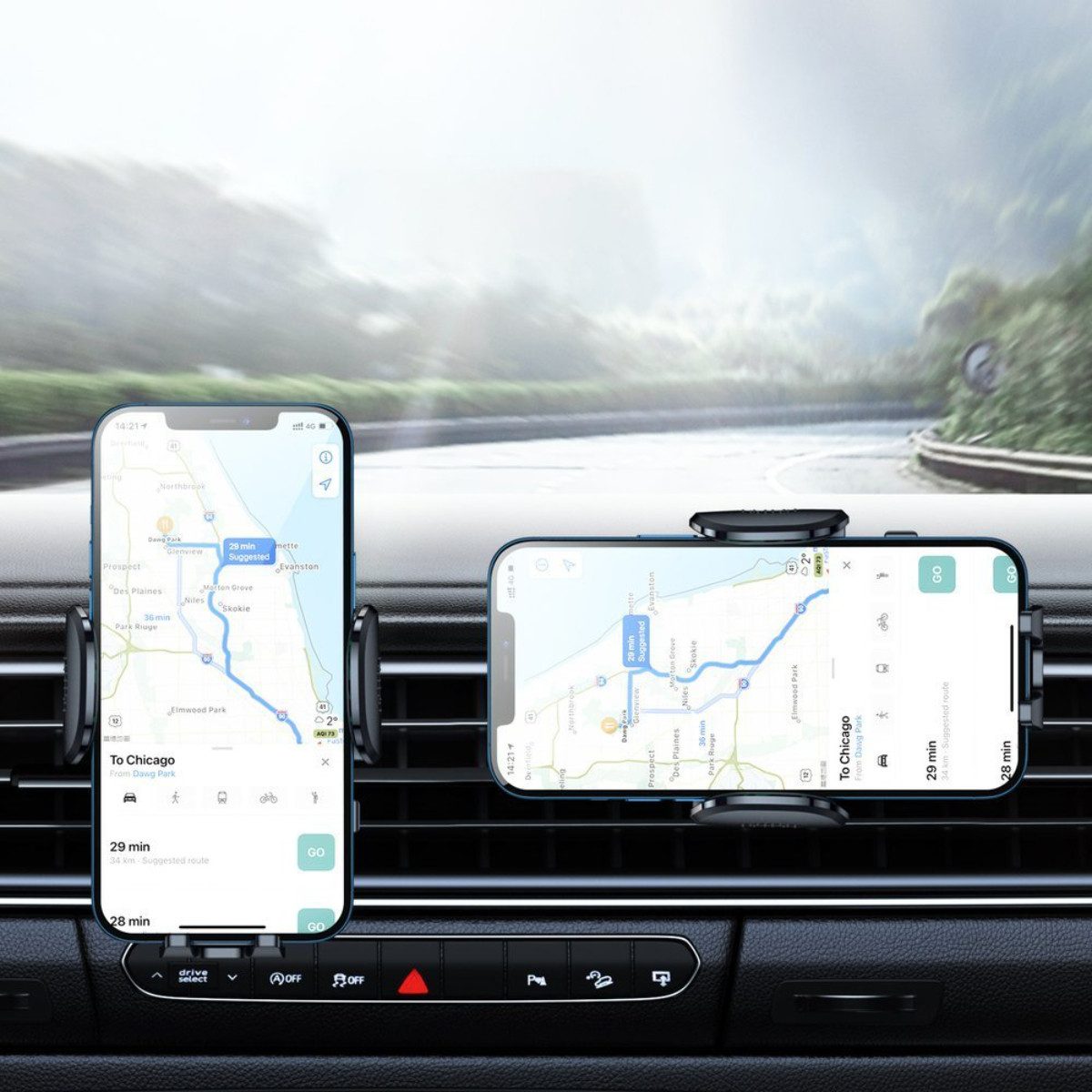 JOYROOM Handy-Halterung JR-ZS259, (bis 6.9 Zoll, Einzelartikel, 360° drehbarer Lüftungsgitterhalter) – Bild 3 von 5