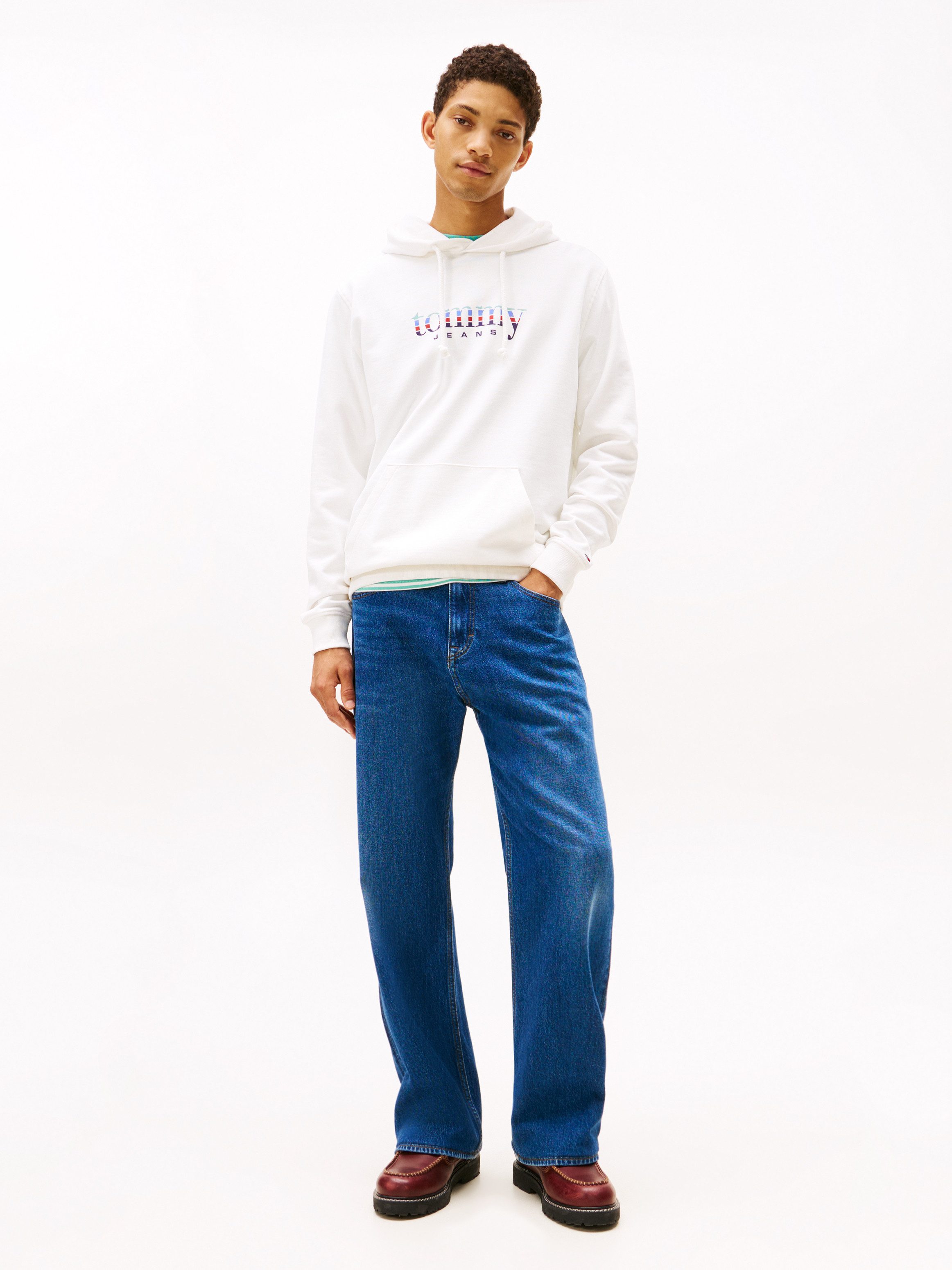 Tommy Jeans Hoodie TJM REG ENTRY DNA PLAY regular fit, mehrfarbiges Logo, Sweatshirt – Bild 3 von 5