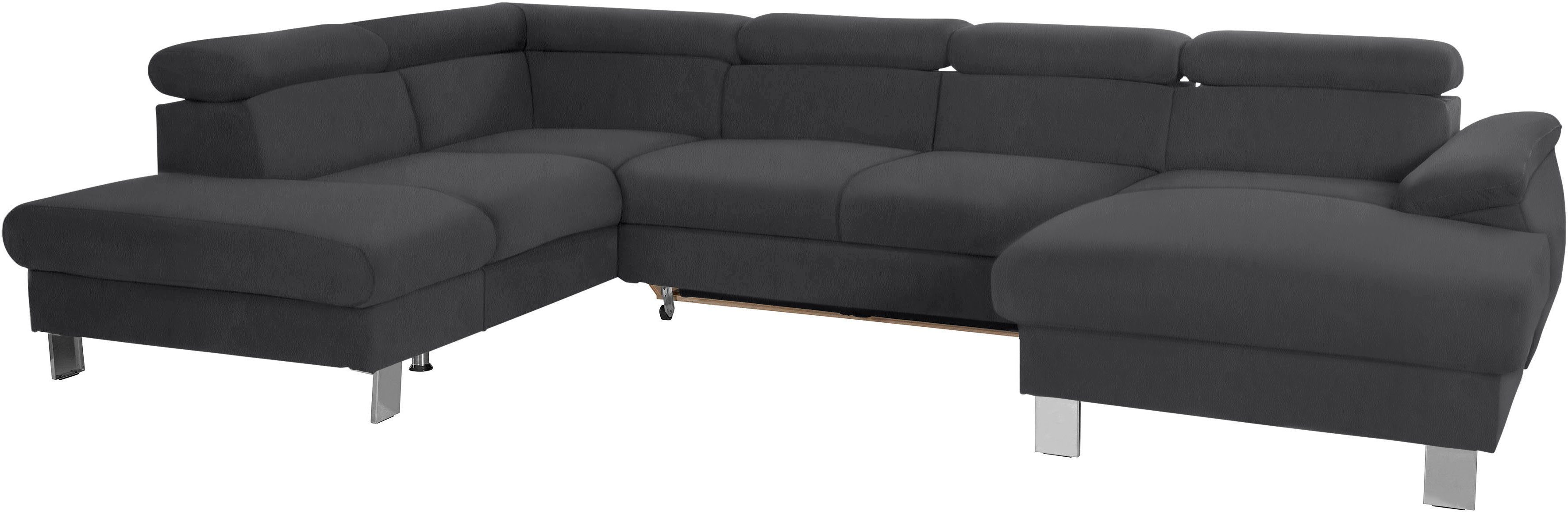COTTA Wohnlandschaft Komaris U-Form, B: 320 cm, mit Kopfteilverstellung, optional Bettfunktion, Bettkasten & Licht