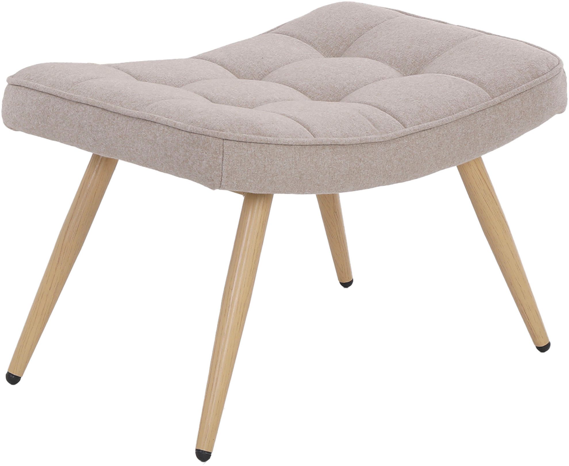 byLIVING Hocker UTA, Bezug Webstoff oder Samt, Schaumstoff