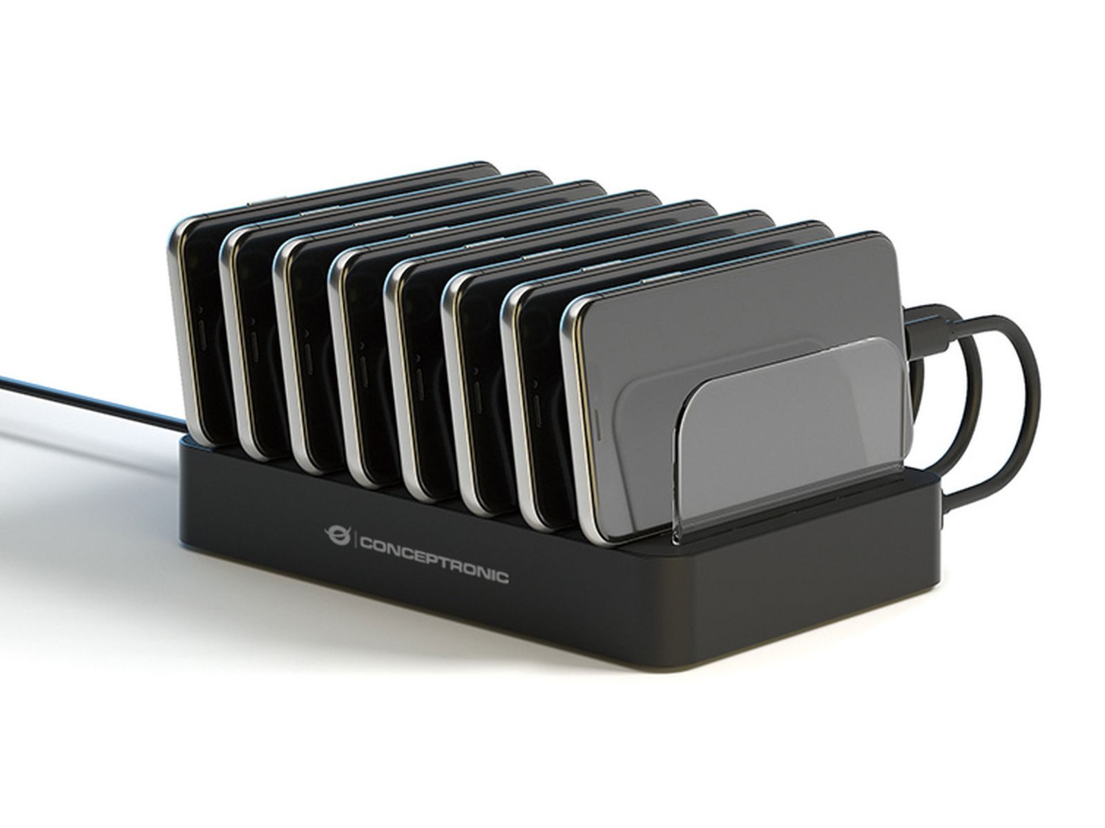 Conceptronic OZUL - Ladestation - 75 Watt - PD 3.0 - 8 Ausgabeanschlussstellen (6 x Smartphone-Ladegerät