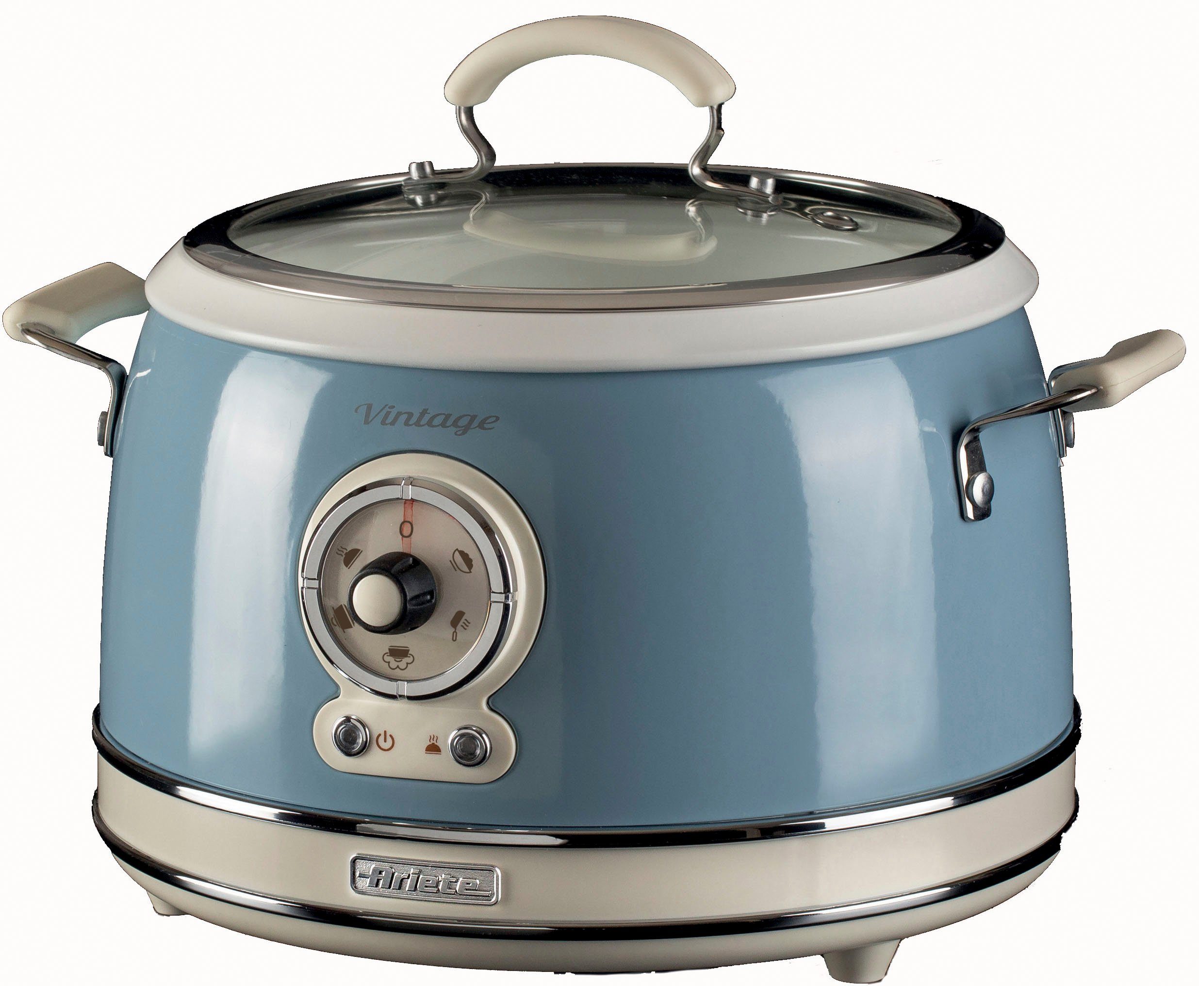 Ariete Multikocher 2904BL, 650 W, 3 l Schüssel, Slowcooker/Reiskocher
