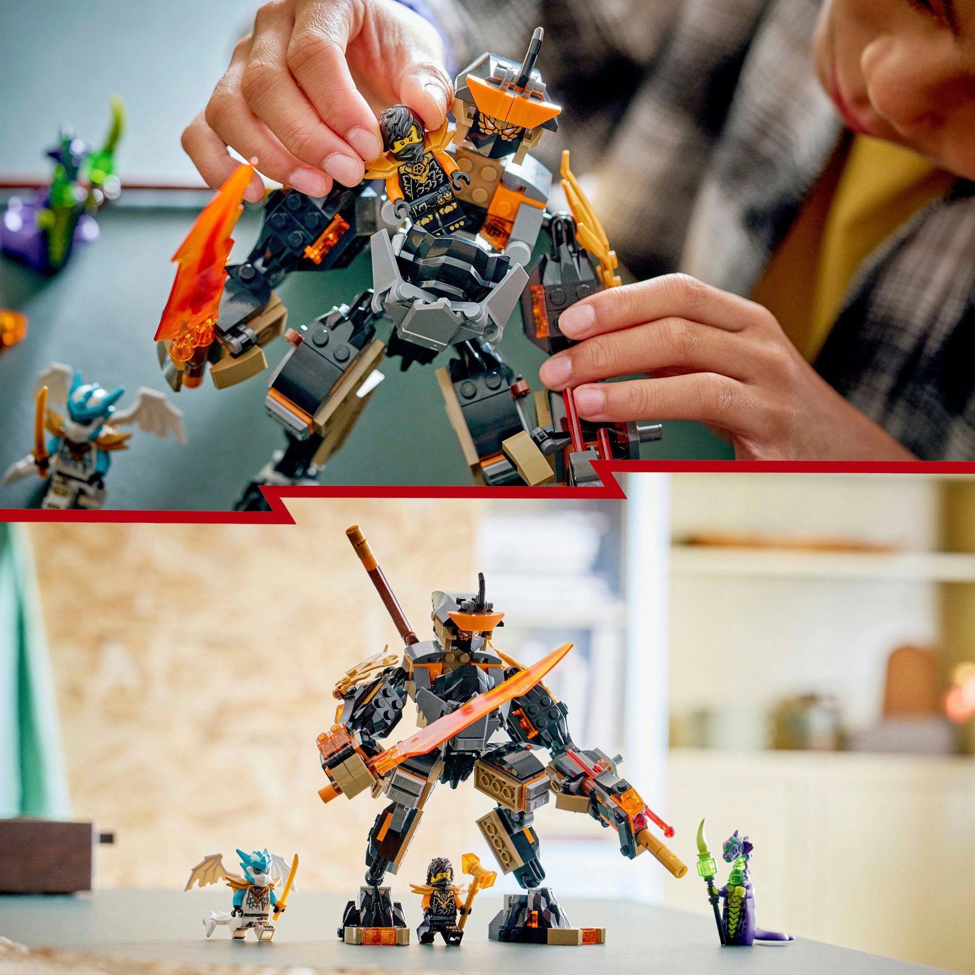 LEGO® Coles Action-Mech und Drachen-Zane (71854), LEGO Ninjago Konstruktionsspielsteine, (364 St), Made in Europe