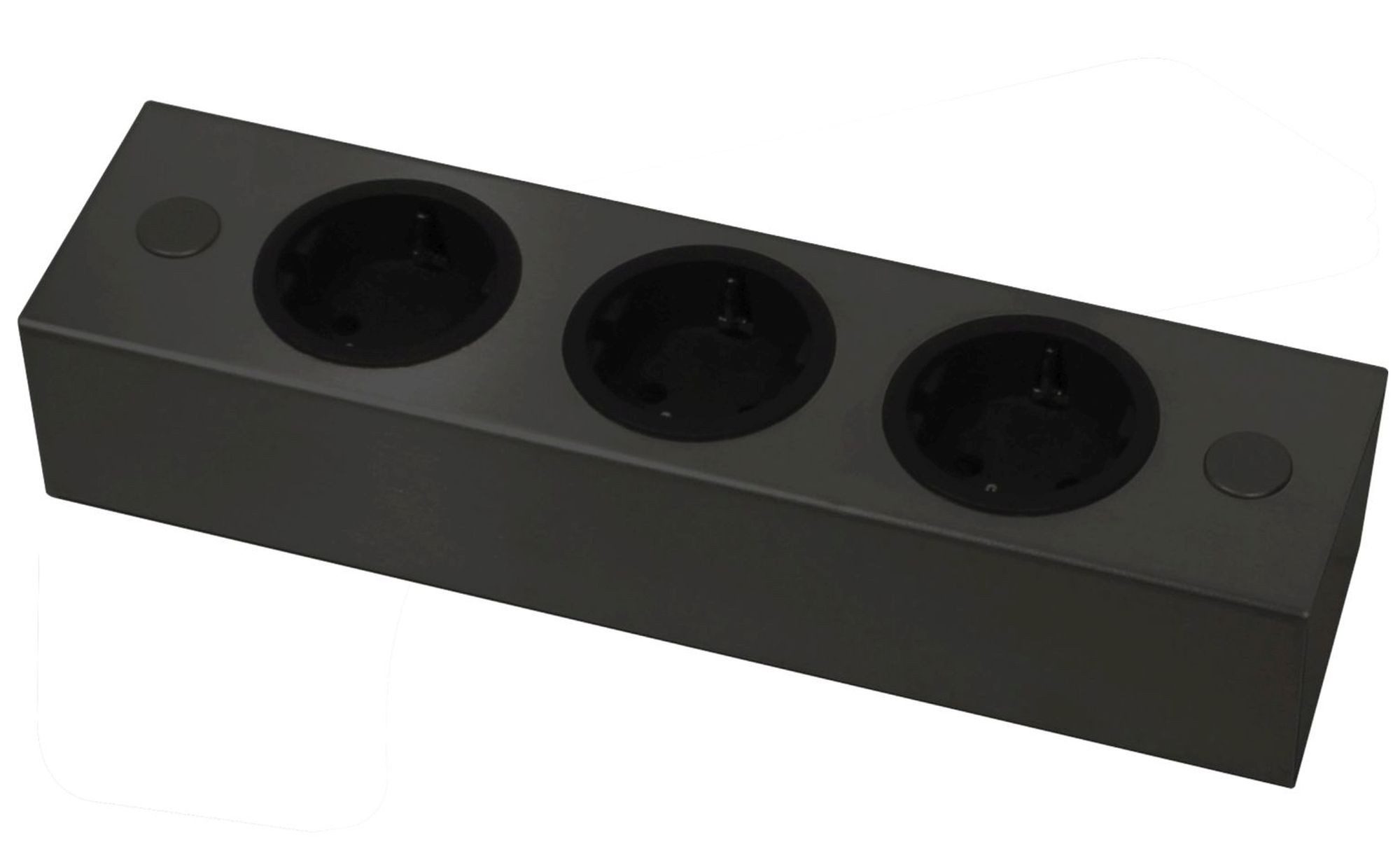 Thebo Küchensteckdose Nora, 3-fach Steckdosenleiste Küche, Aufbau/Unterbau Mehrfachsteckdose 3-fach