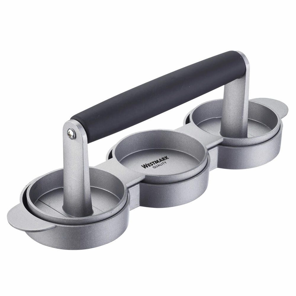 WESTMARK Hamburger Maker Mini, formt 3 Mini-Patties (ca. 6,5 cm) gleichzeitig