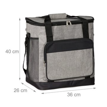 relaxdays Picknickkorb Kühltasche faltbar 30 Liter, B