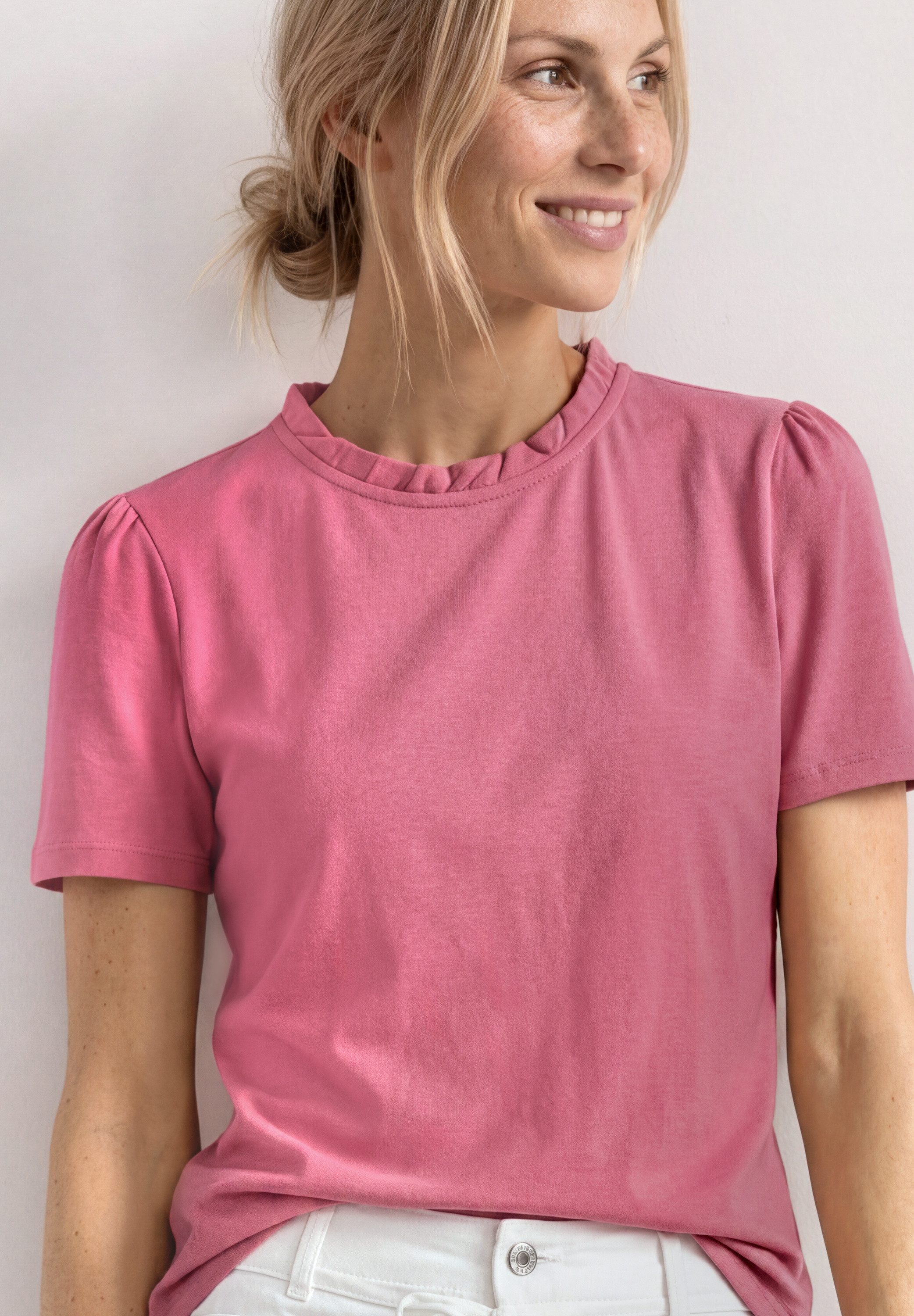 STREET ONE T-Shirt mit Rüschendetails