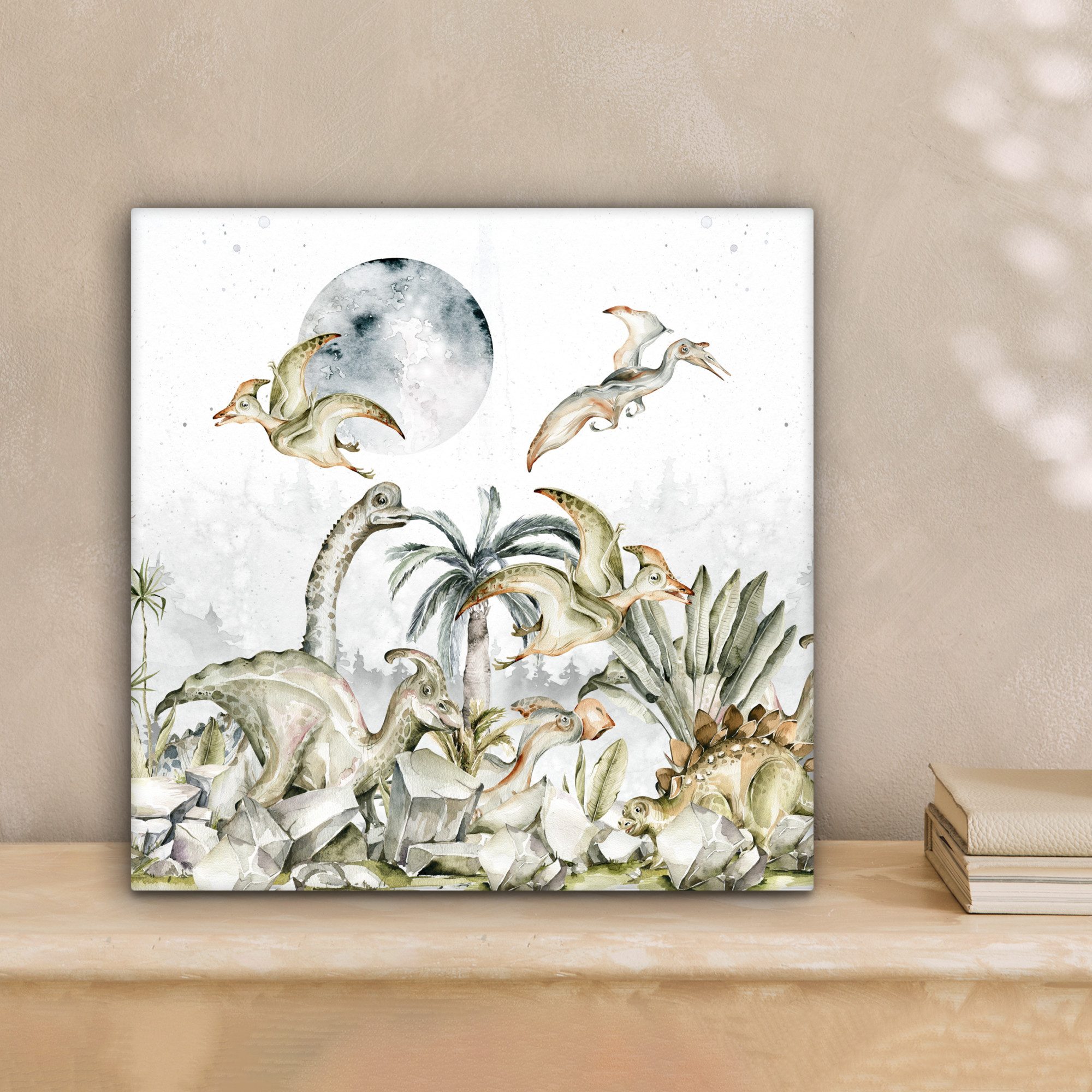 OneMillionCanvasses® Leinwandbild Dinosaurier - Kinder - günstig online kaufen